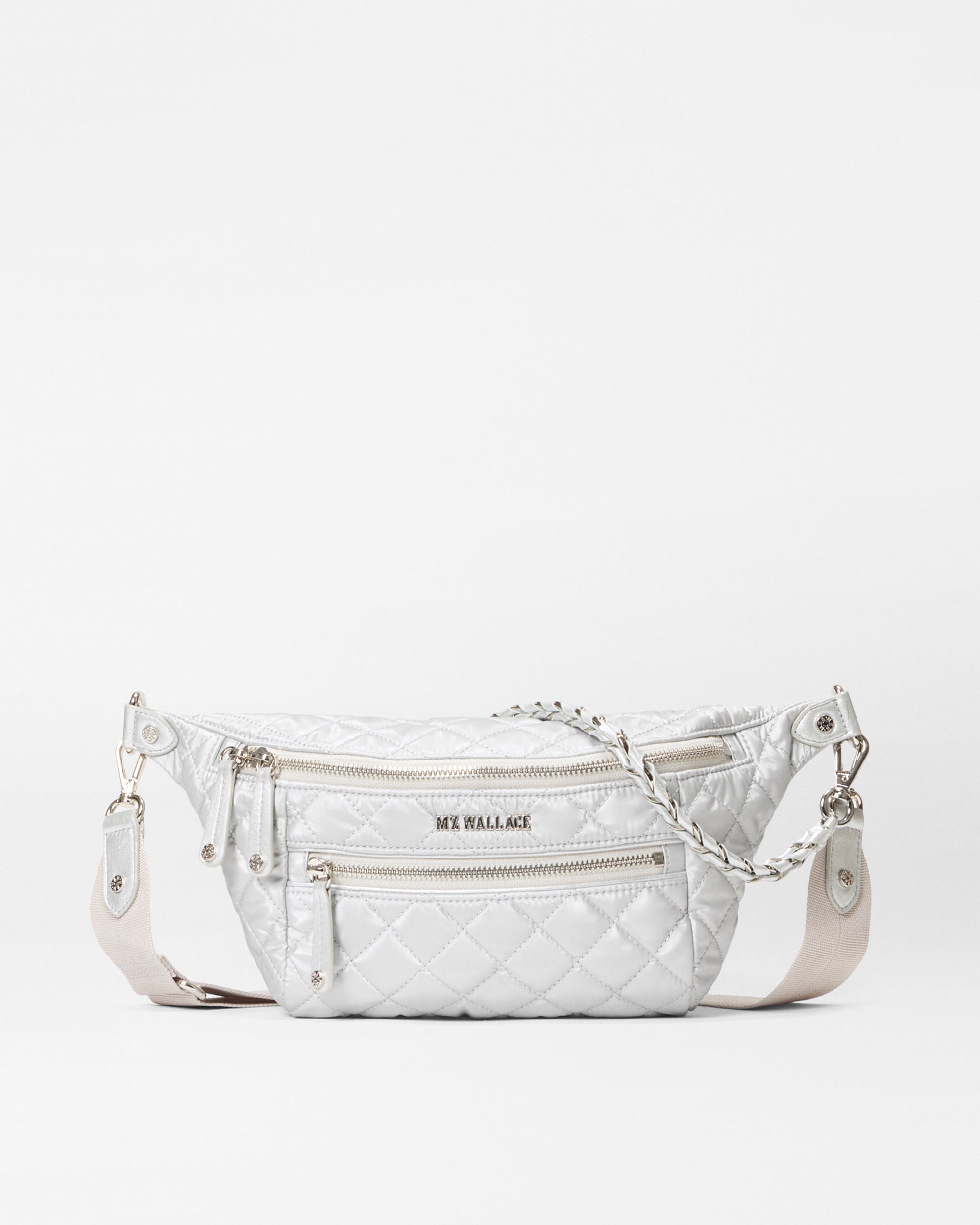 Oyster Metallic Small Crosby Crossbody Sling