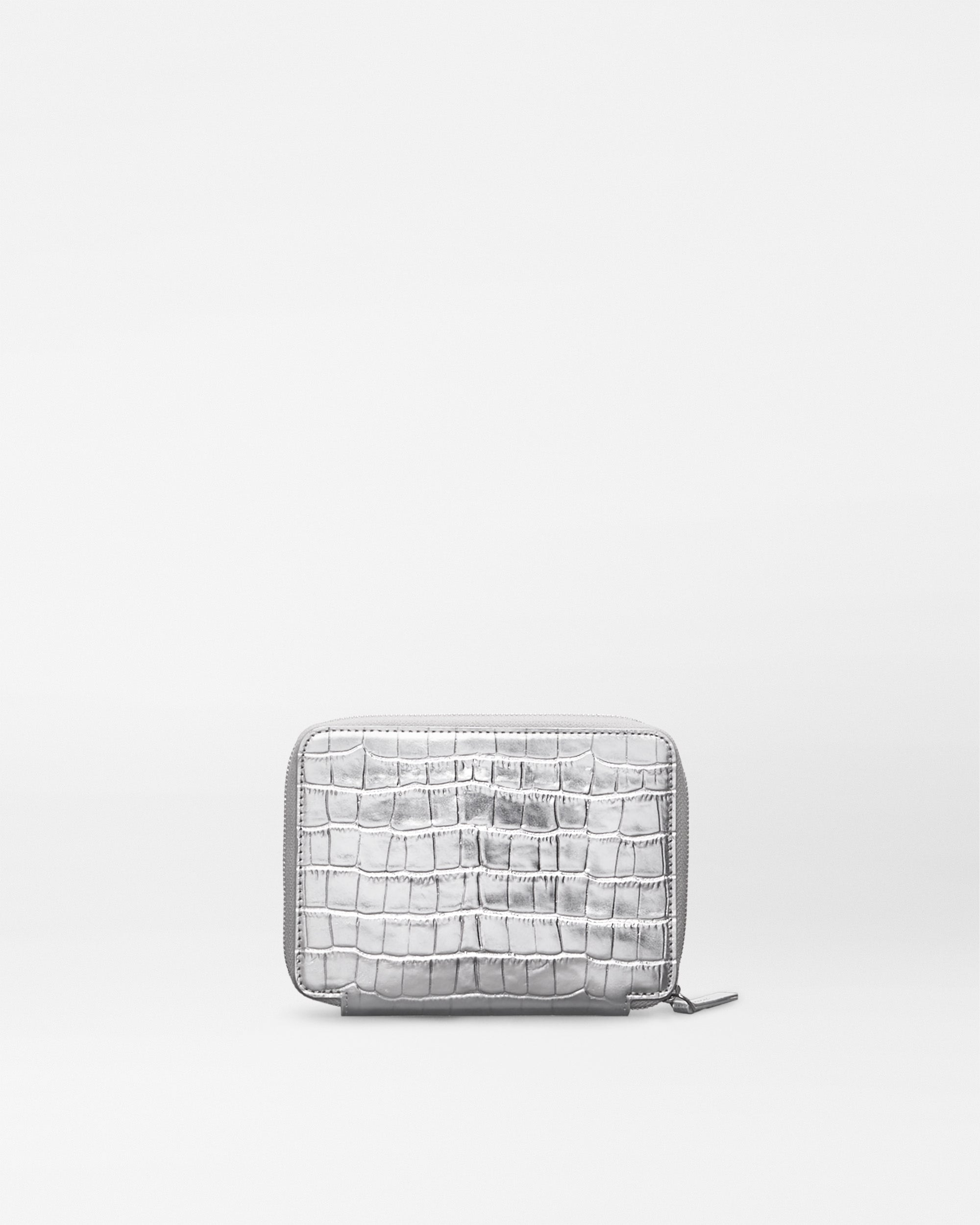 Silver Croc Effect Passport Organizer