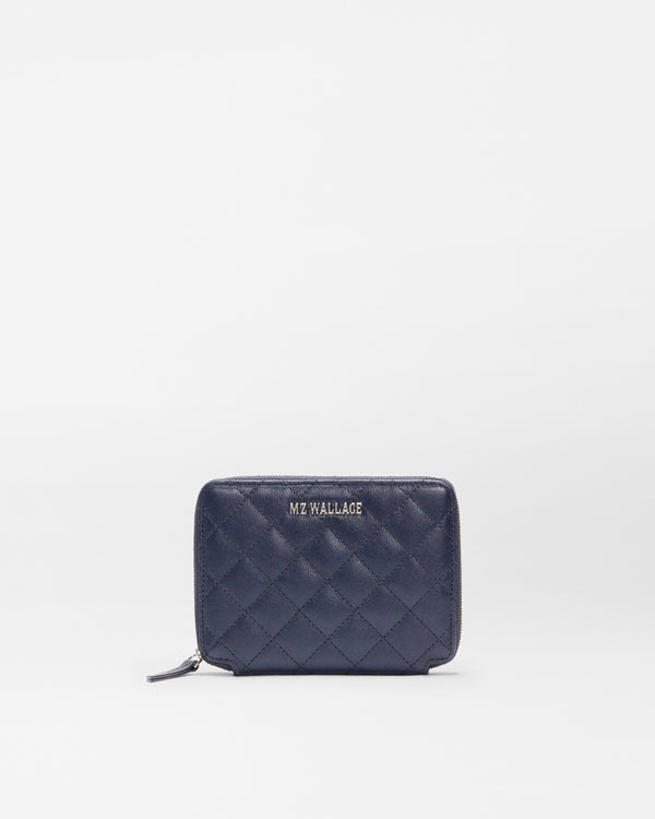 MZ Wallace | Dark Navy Leather Passport Organizer