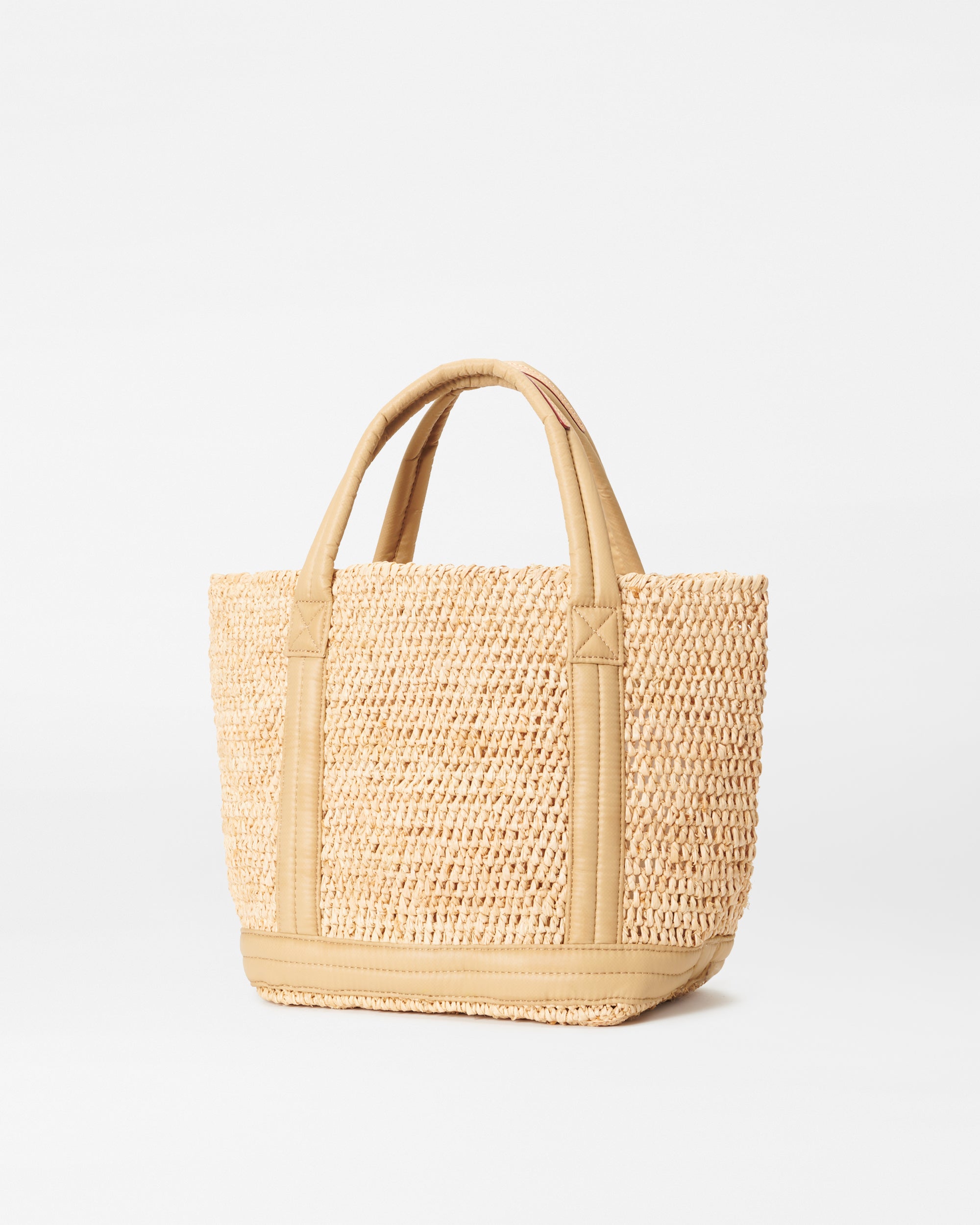 Raffia/Camel Small Raffia Tote