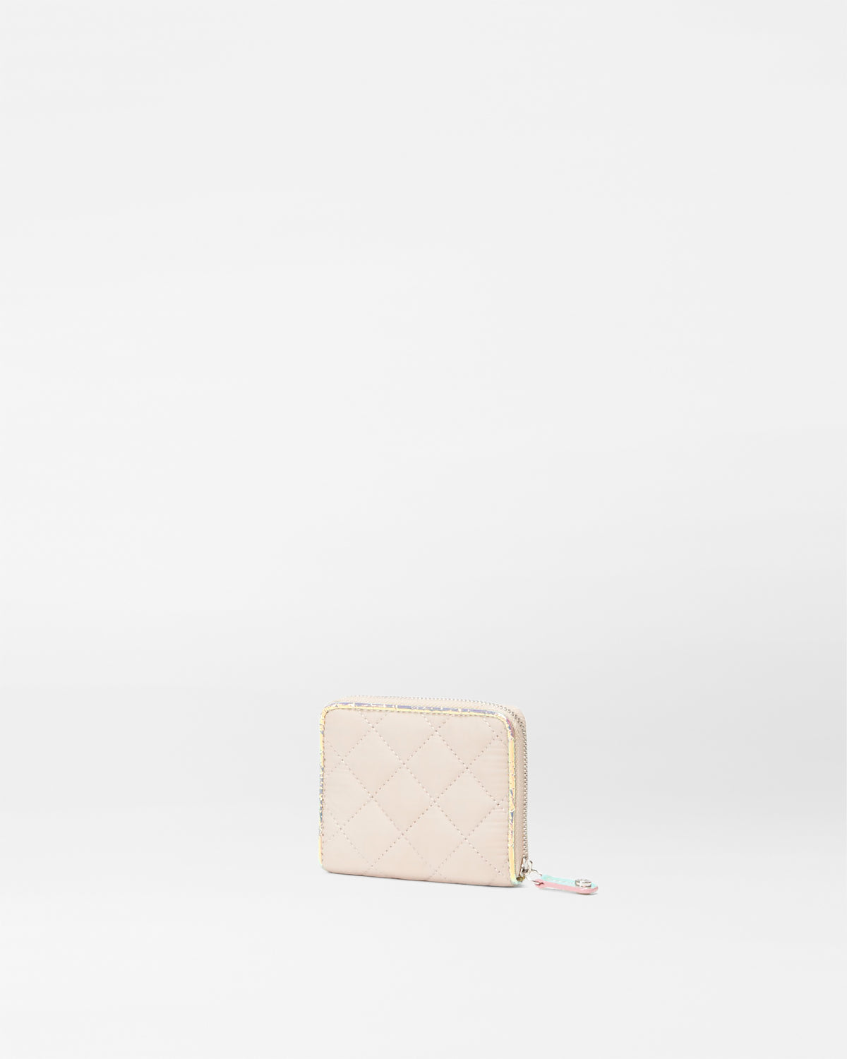 Mushroom/Pink Opal Leather Small Crosby Wallet