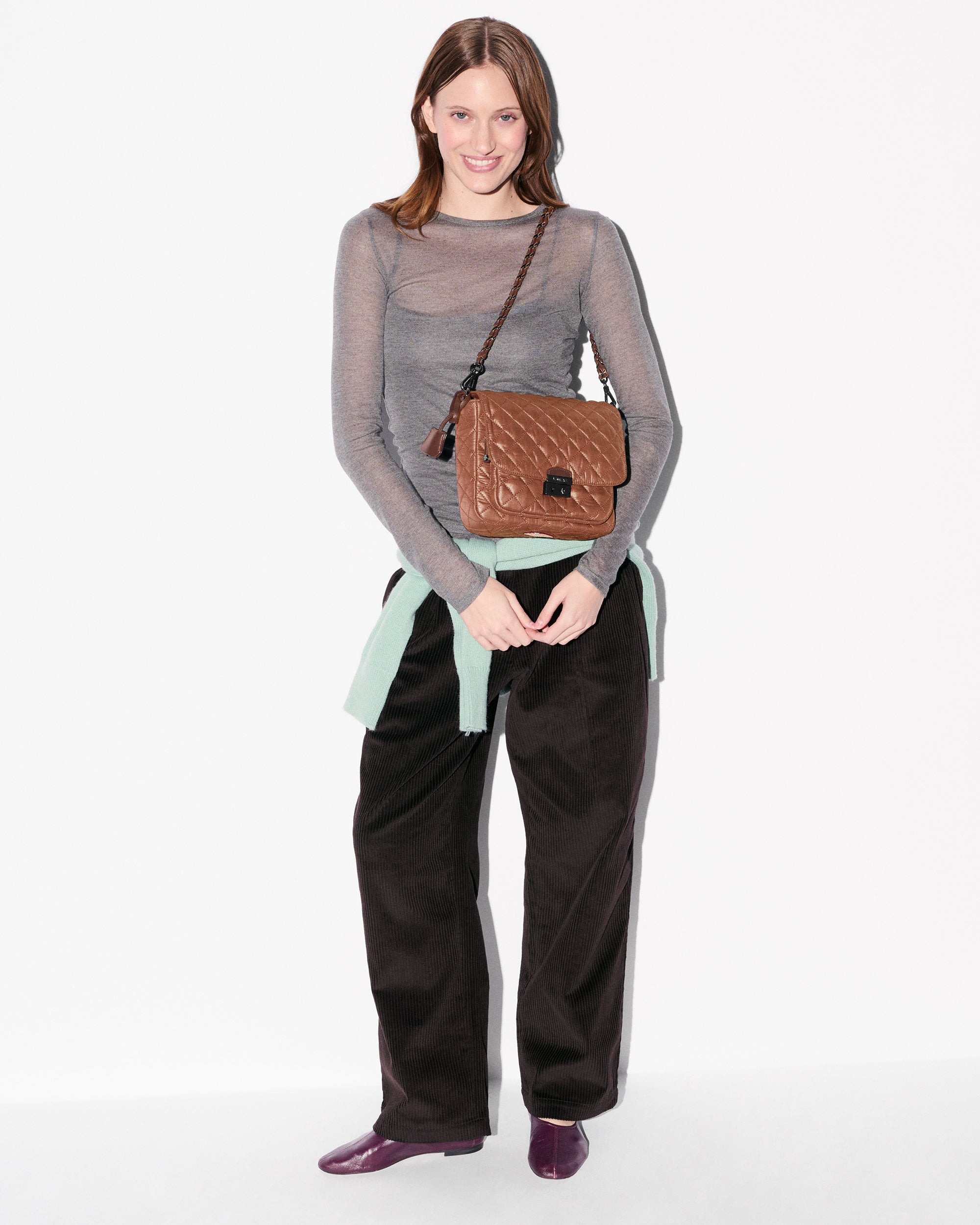 Terracotta Medium Crosby Lock Crossbody