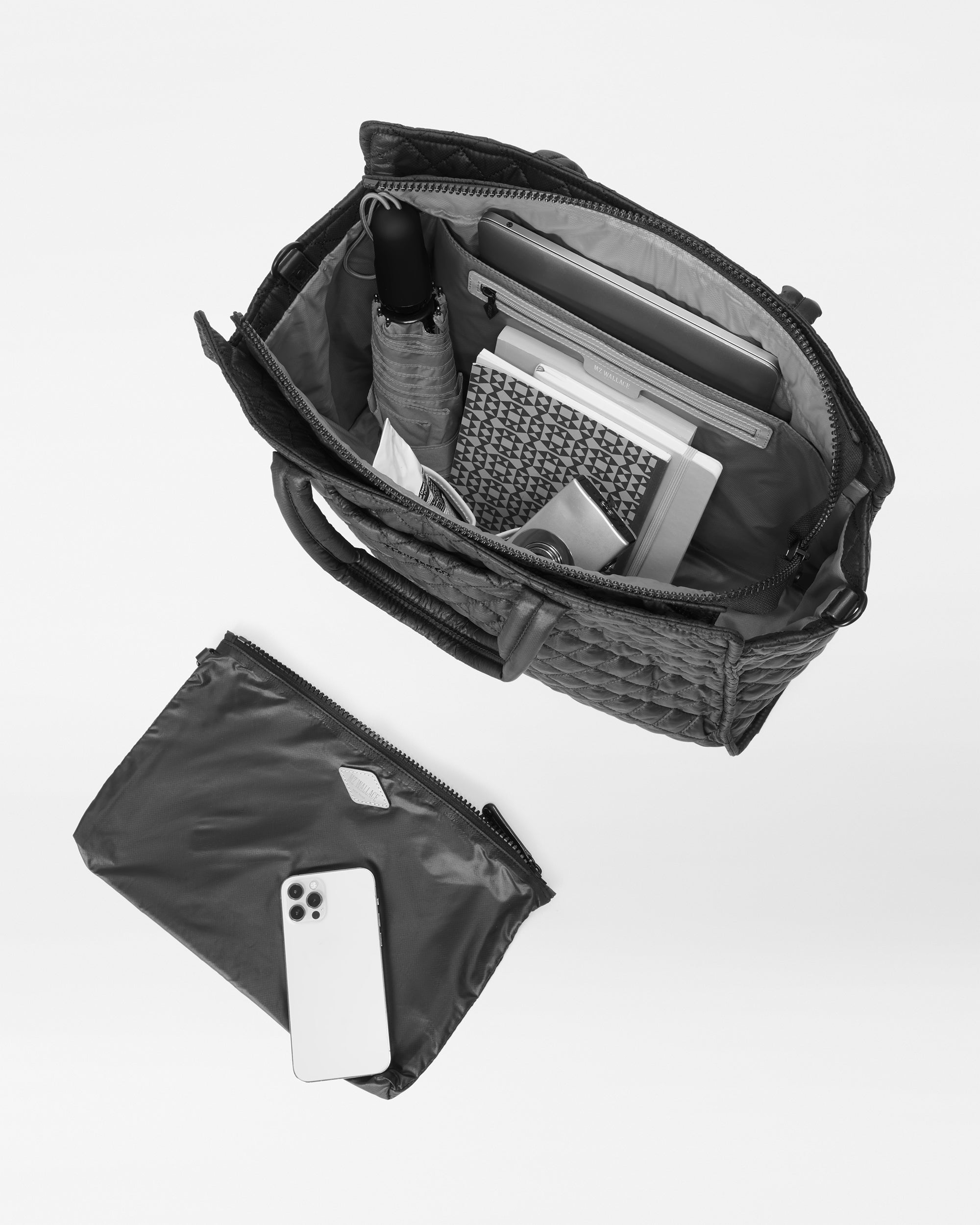 Large Black Structured Tote Bag MZ Wallace