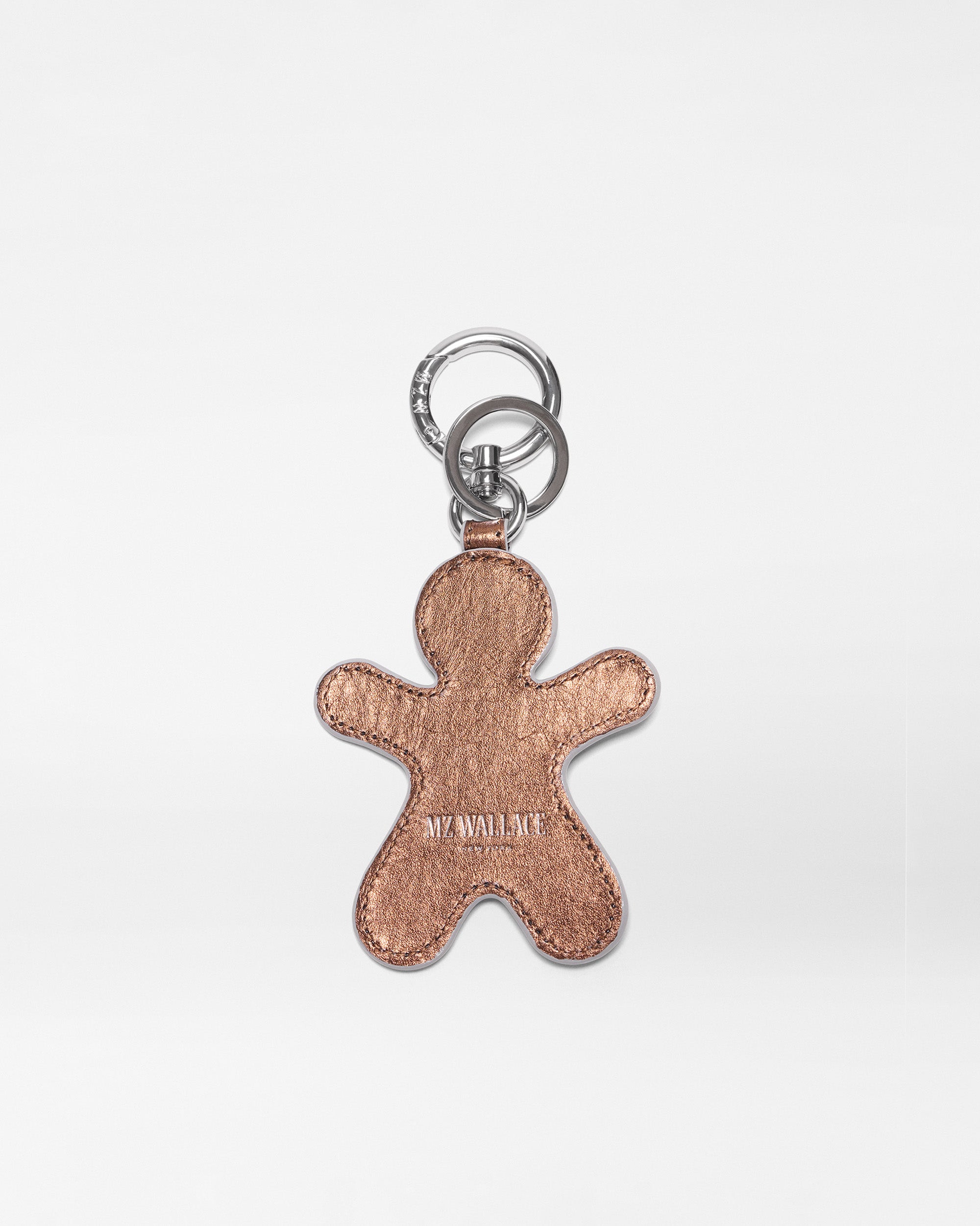 Brown Leather Gingerbread Man Charm