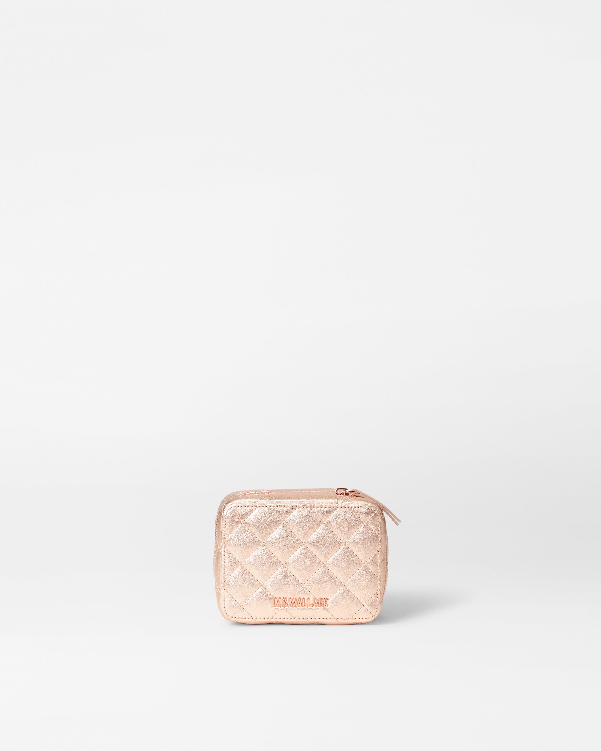 Rose Gold Metallic Leather  Jewelry Box