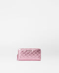 Rose Leather Long Zip Round Wallet