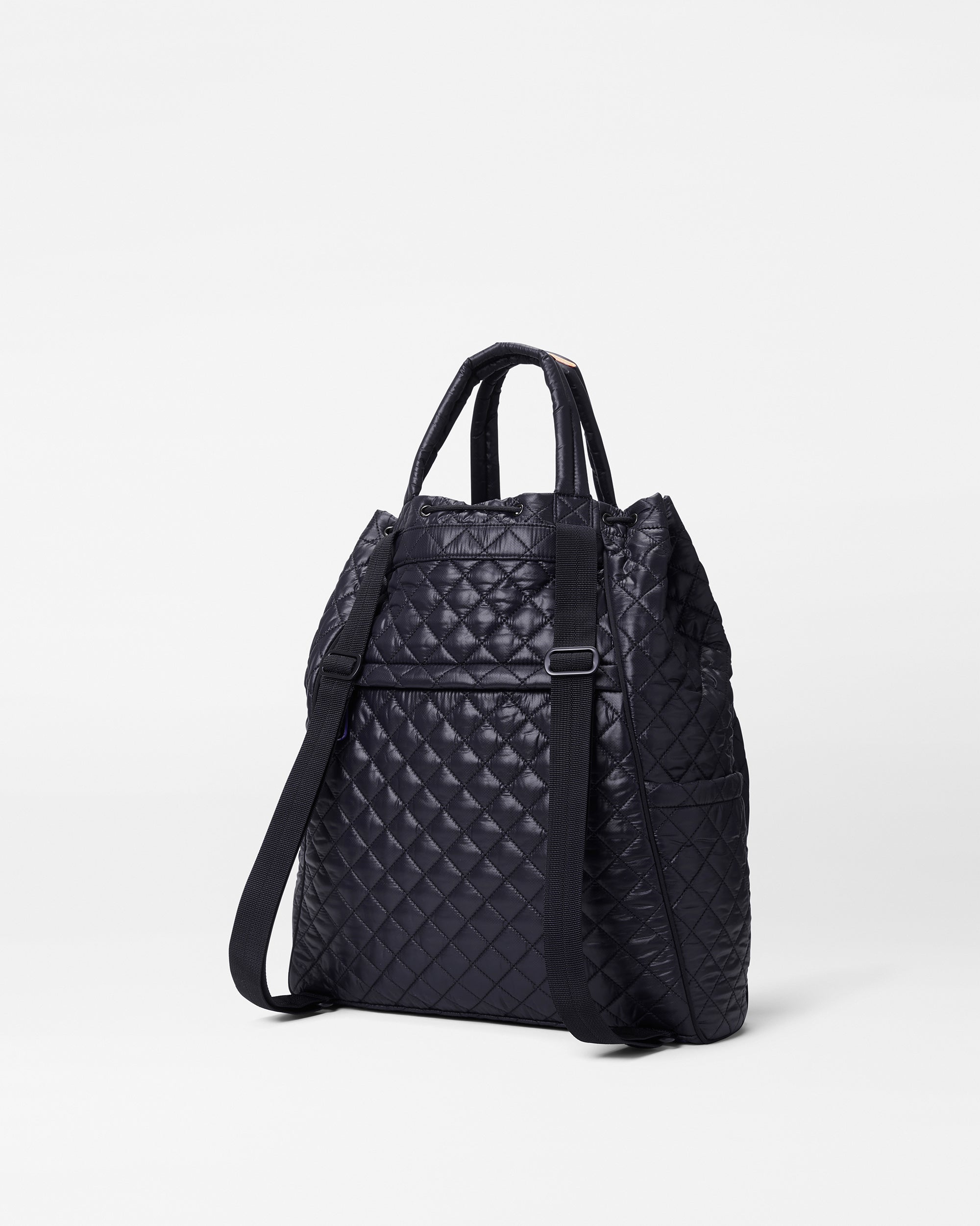 MZ Wallace Convertible Black Tennis Backpack back view