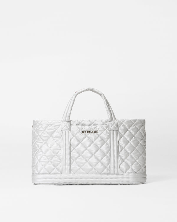 Oyster Metallic Metro Utility Crossbody