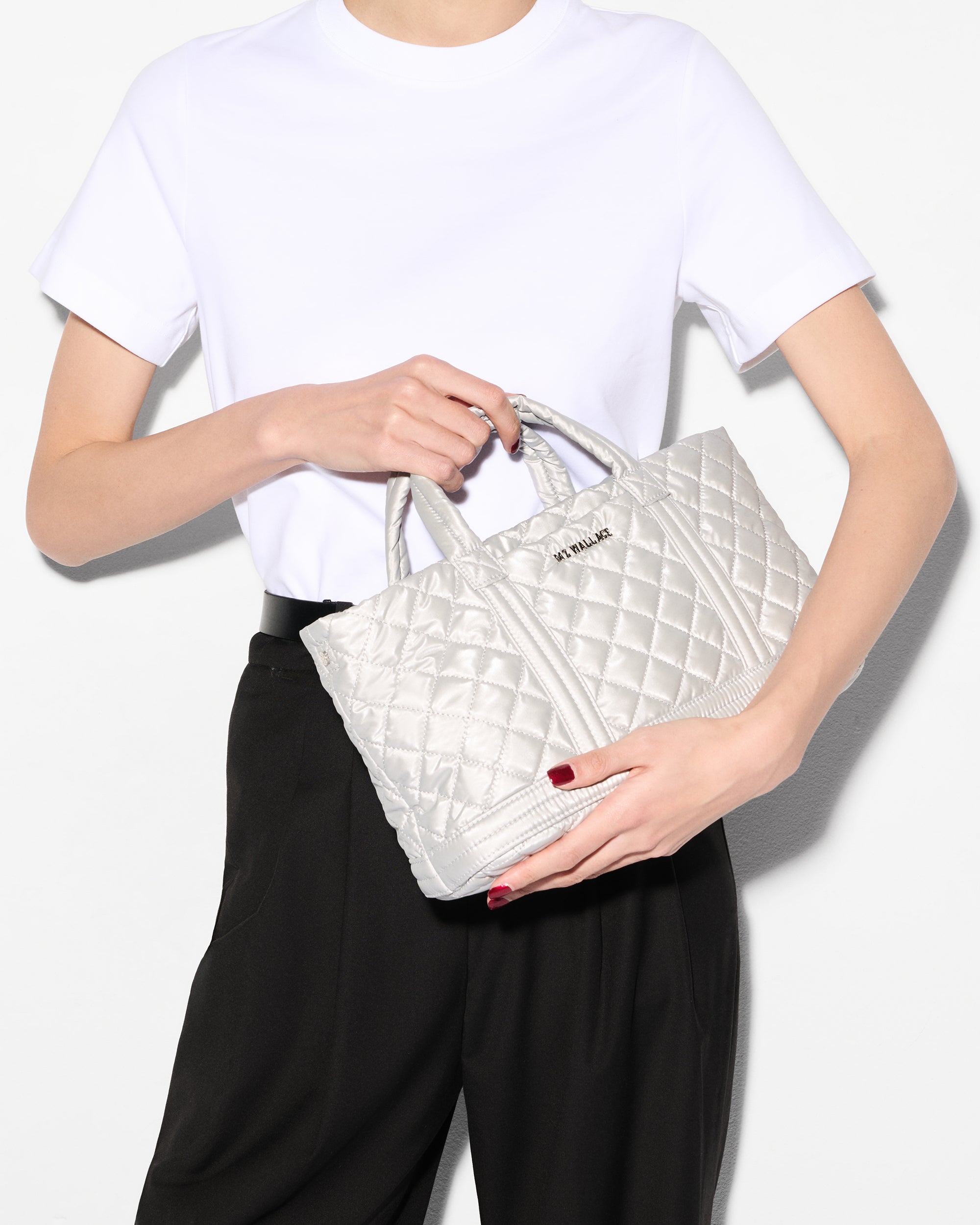 Oyster Metallic Metro Utility Crossbody