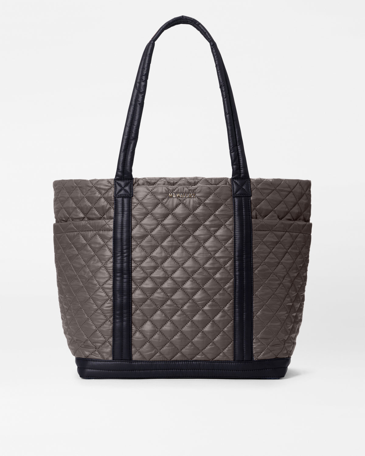 Large Empire Quilted Tote Bag in Magnet/Black Color Block| MZ Wallace 