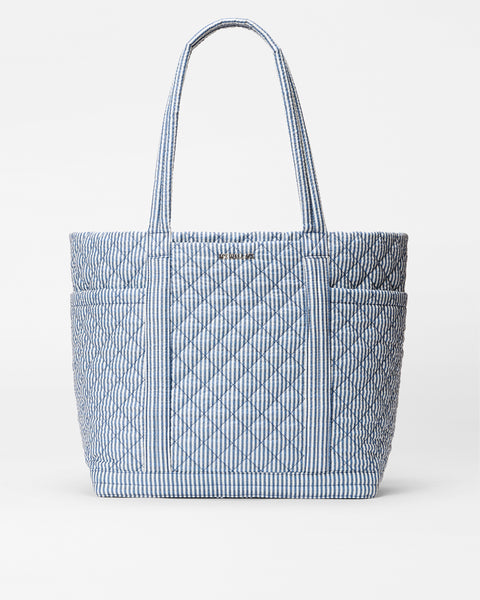 Seersucker Large Empire Tote