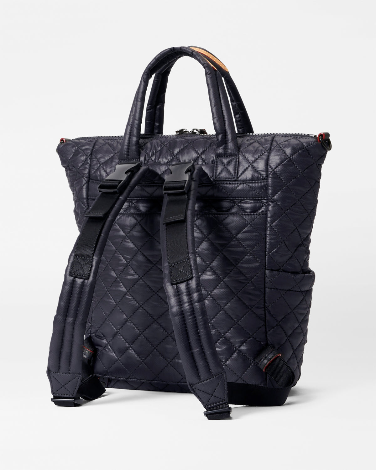 Small Utility Quilted Backpack in Black | MZ Wallace