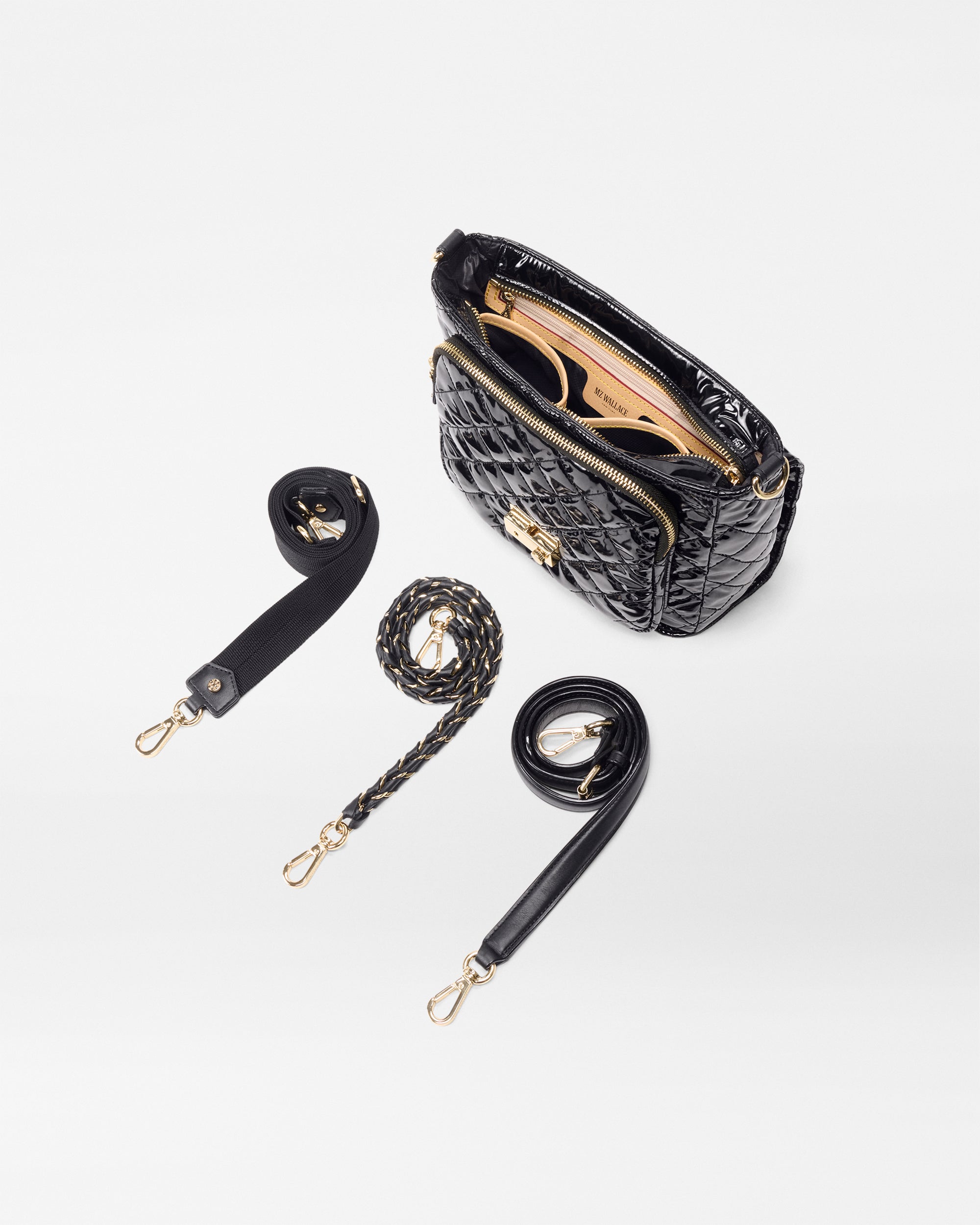 Black Lacquer Medium Crosby Lock Crossbody