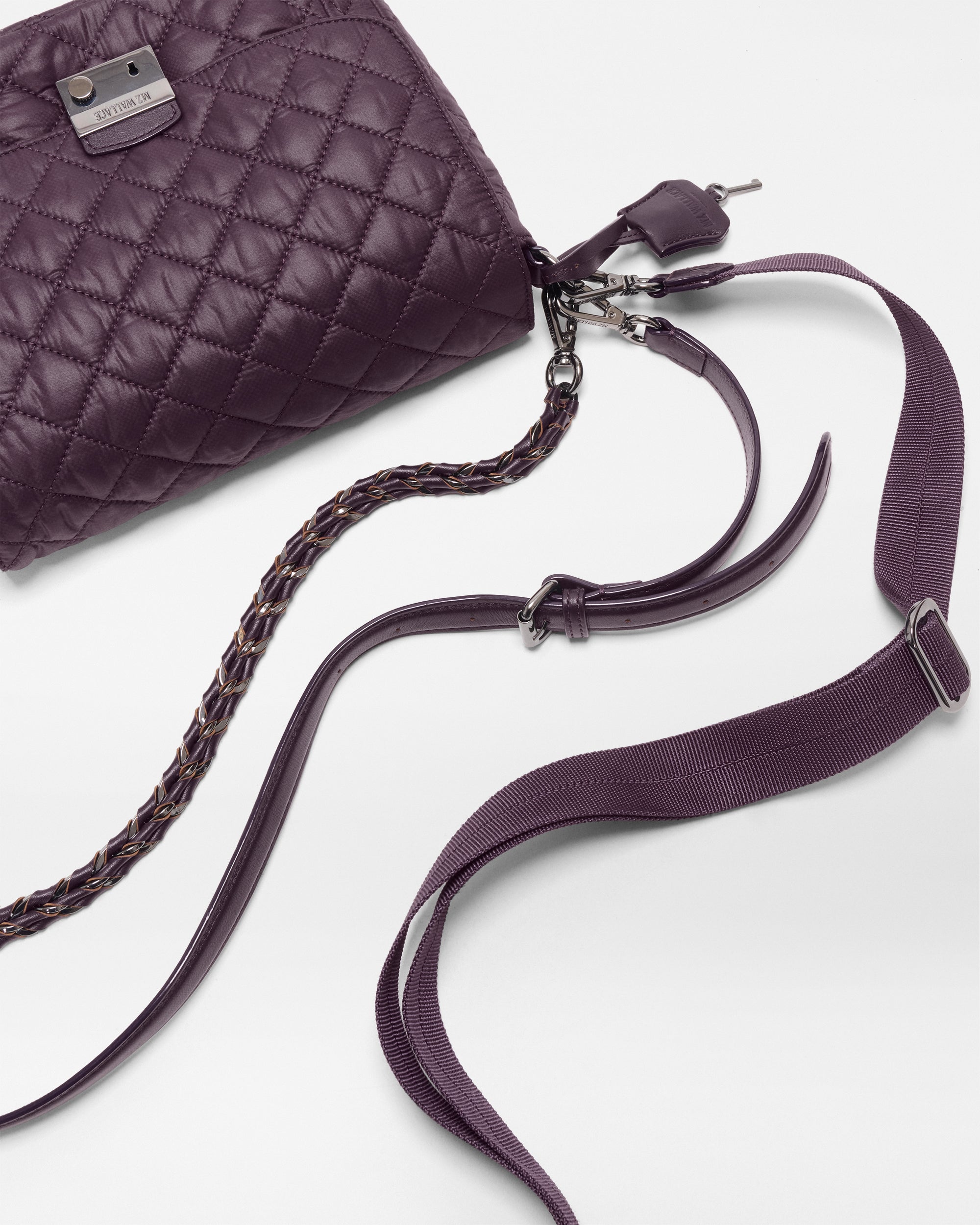 Raisin Medium Crosby Lock Crossbody