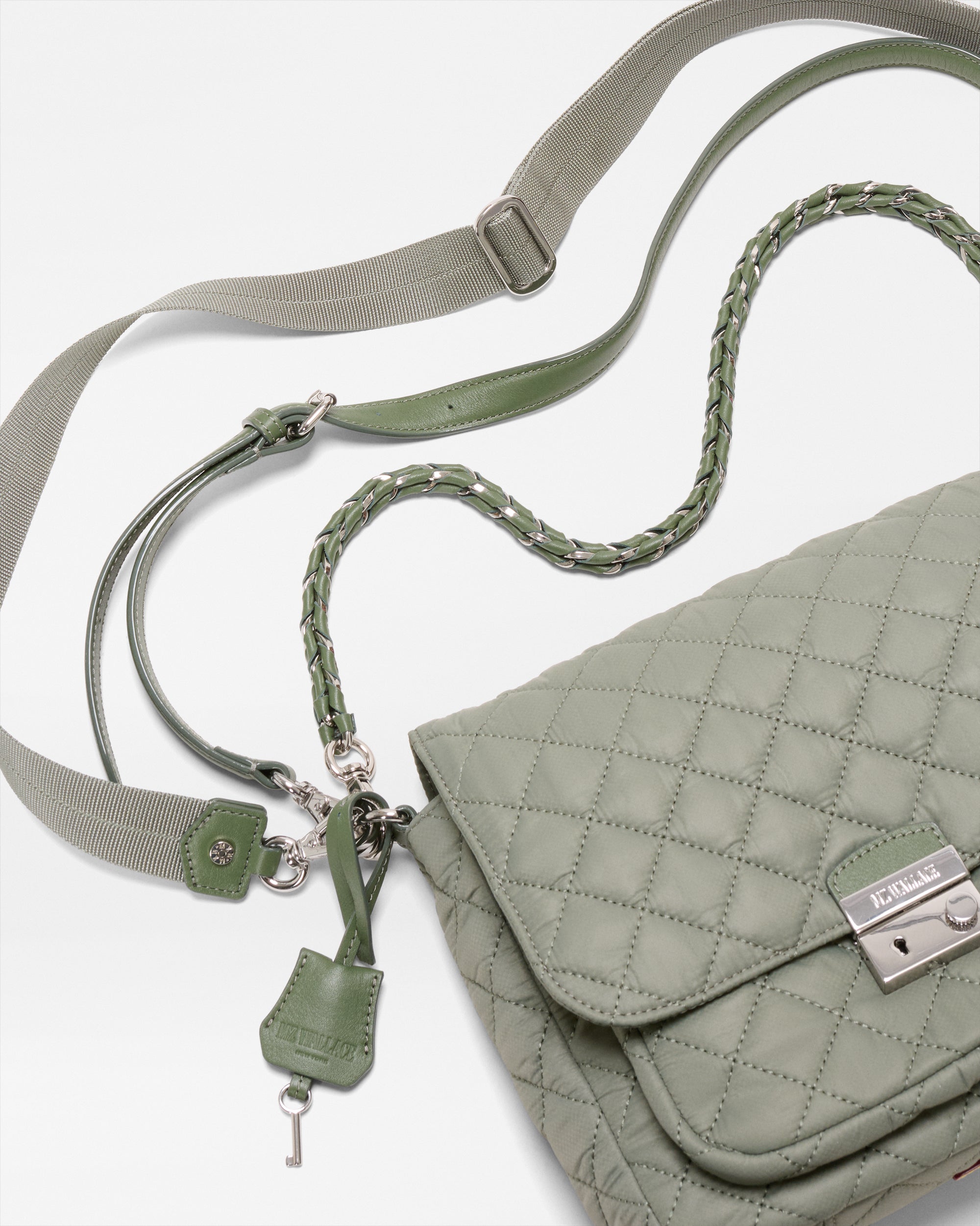 mari♡ MZ Wallace Agave Green Medium Crosby Lock Crossbody – Crossbody