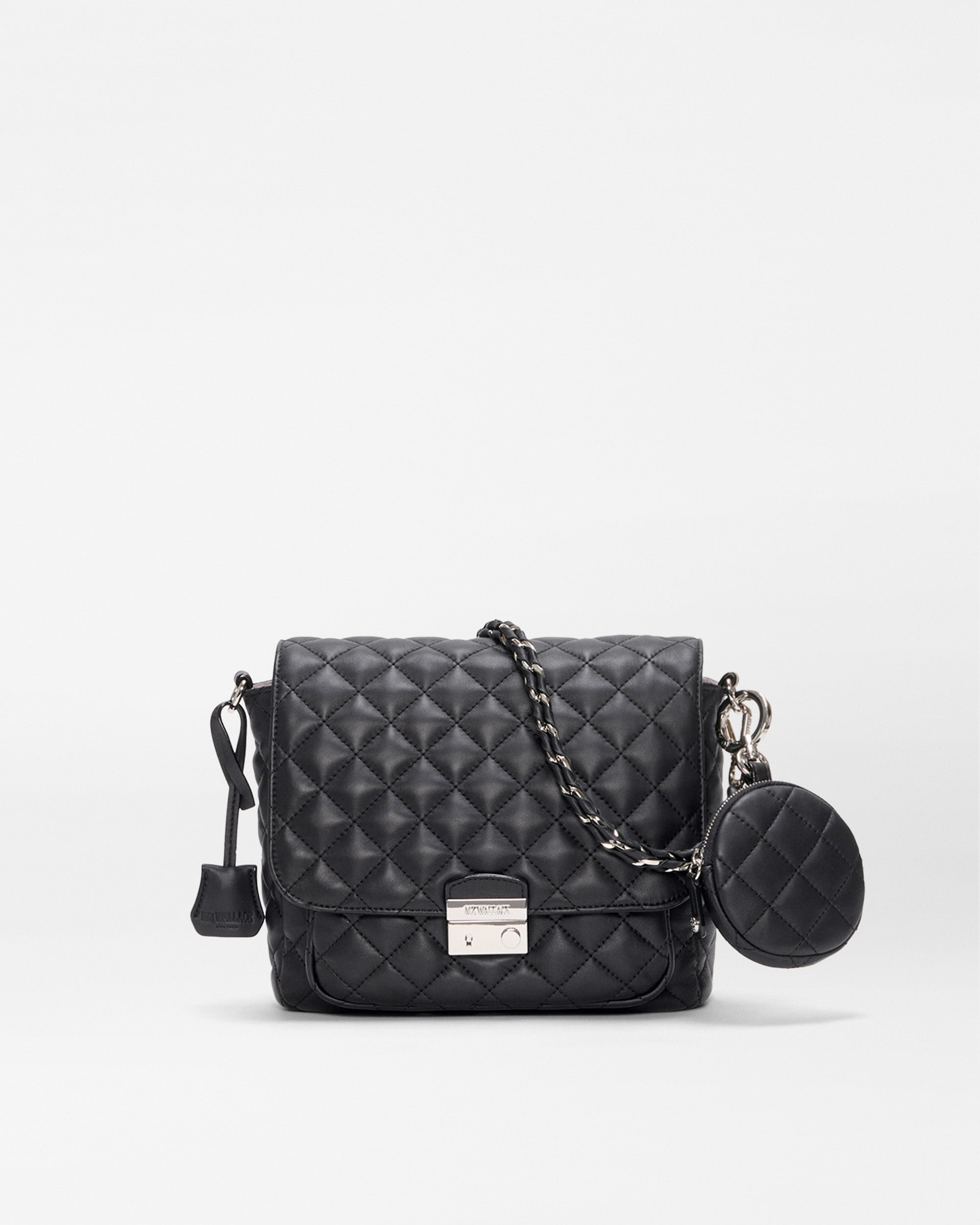 Black Quilted Leather Medium Crosby Lock Crossbody