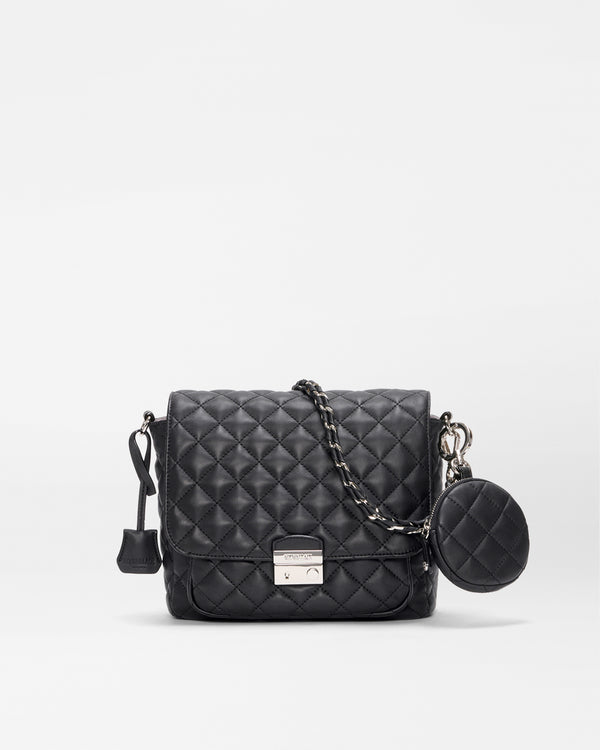 Black Quilted Leather Medium Crosby Lock Crossbody