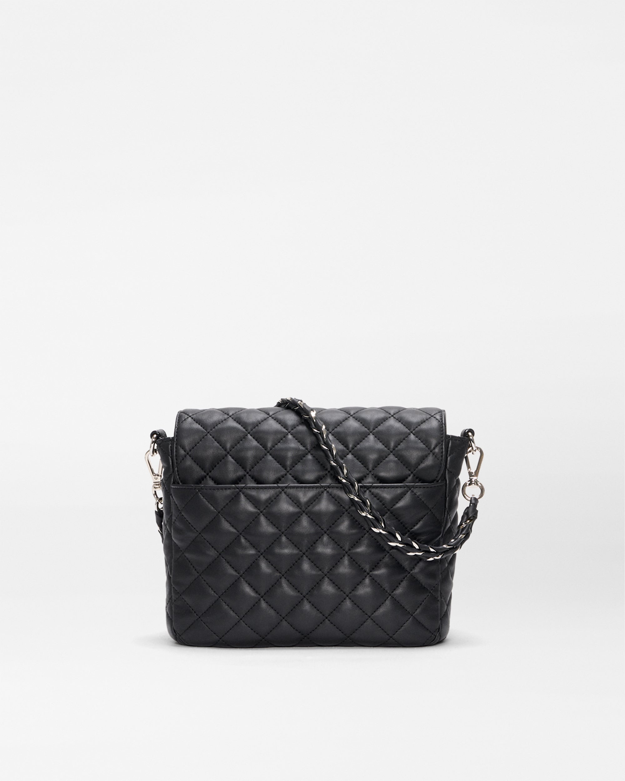 Black Quilted Leather Medium Crosby Lock Crossbody
