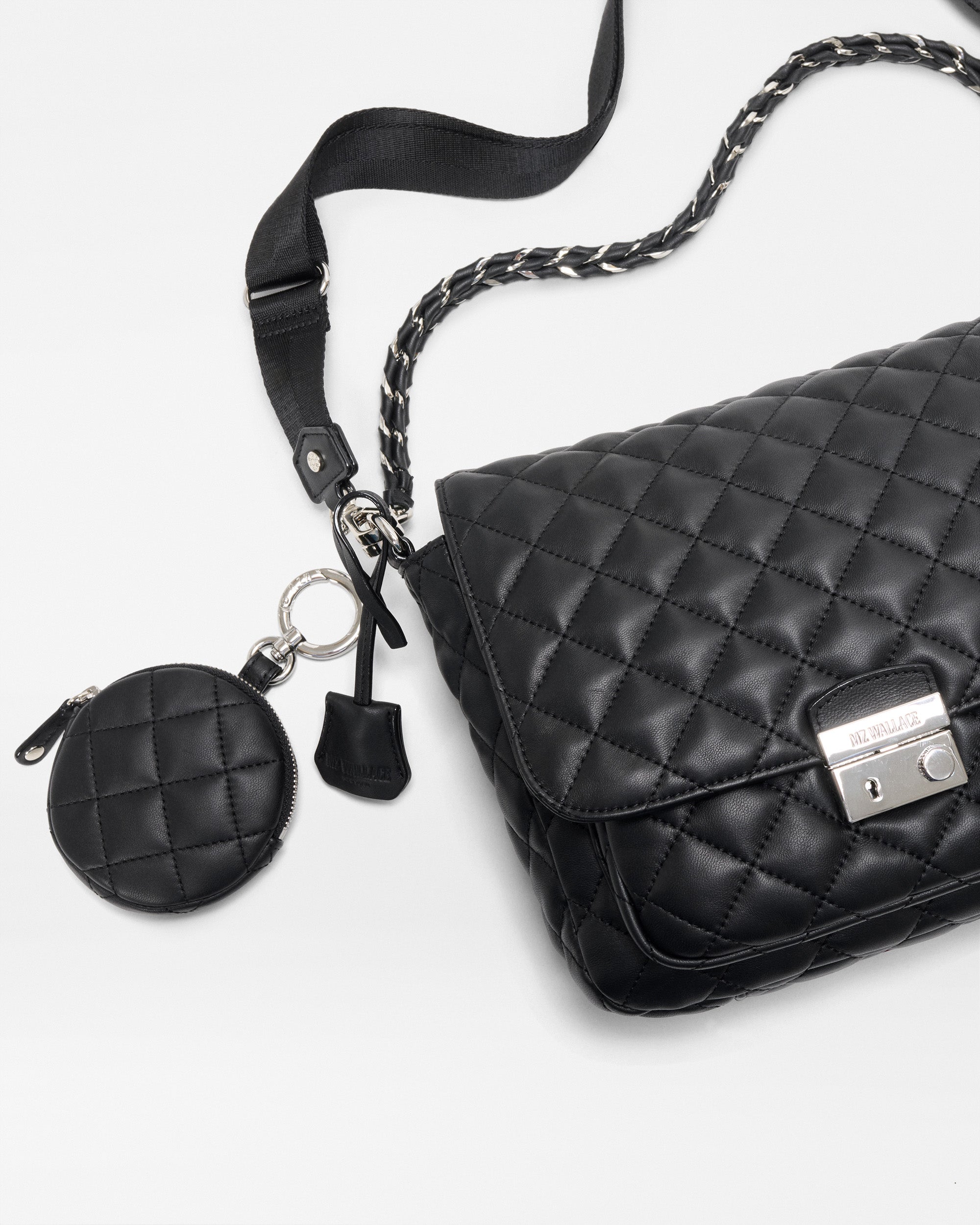 Black Quilted Leather Medium Crosby Lock Crossbody