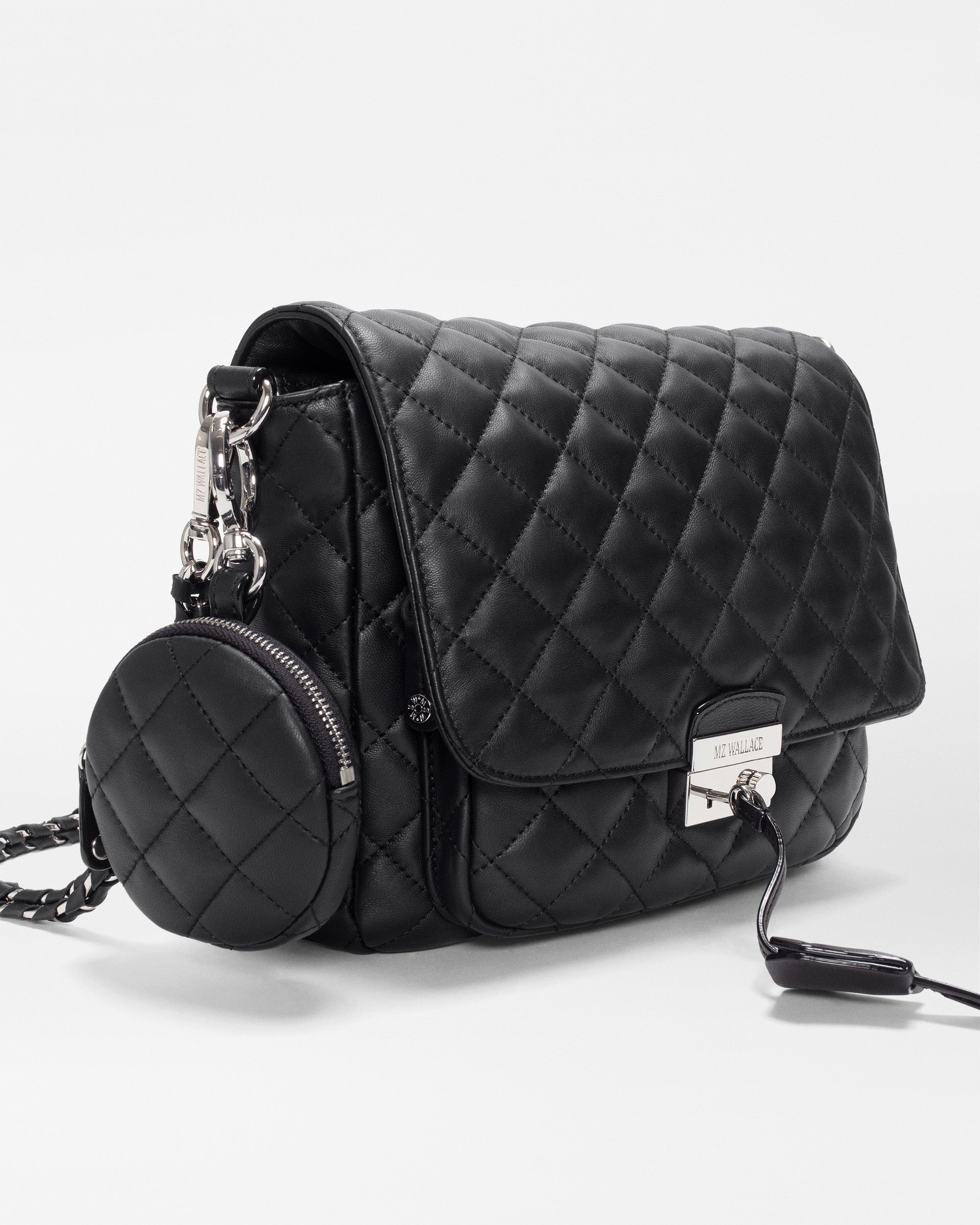 Black Quilted Leather Medium Crosby Lock Crossbody