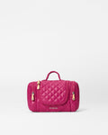 Front view of MZ Wallace Pink Travel Toiletry Bag