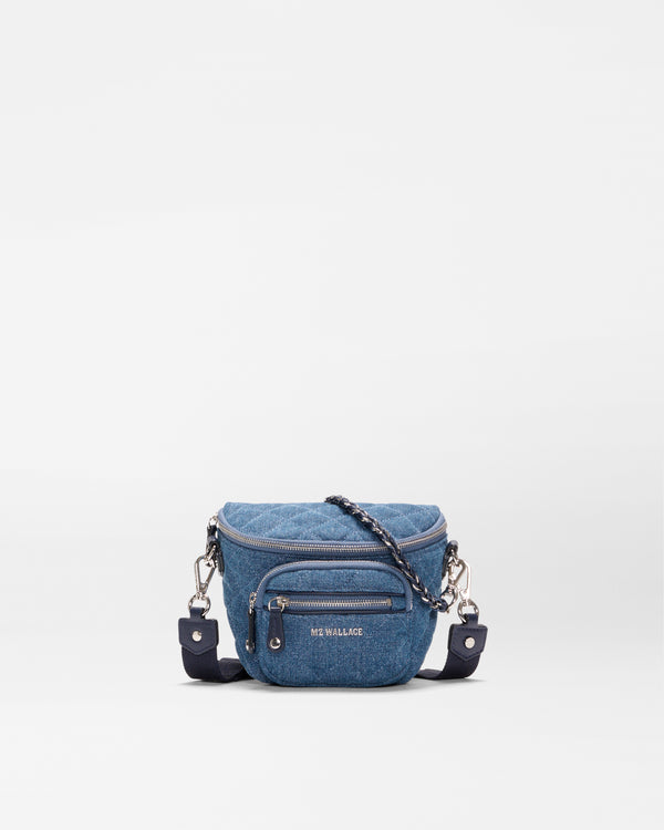 MZ Wallace | True Blue Denim Micro Crosby Sling