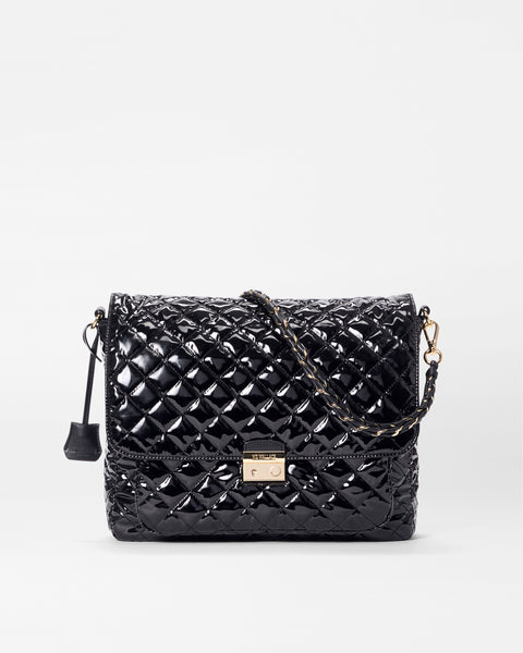 Black Lacquer Large Crosby Lock Crossbody