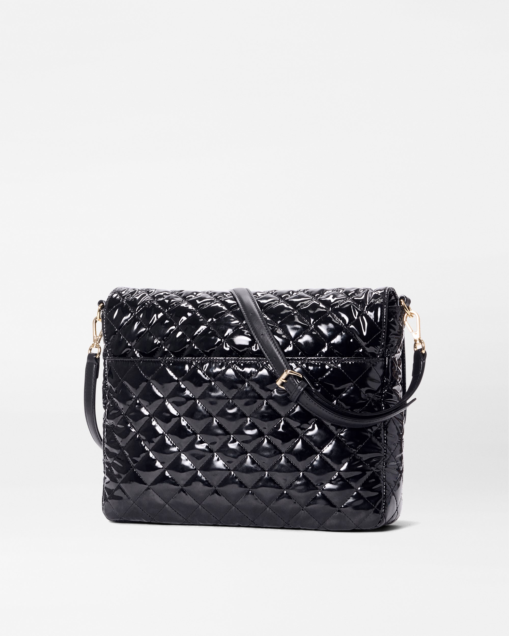 Black Lacquer Large Crosby Lock Crossbody