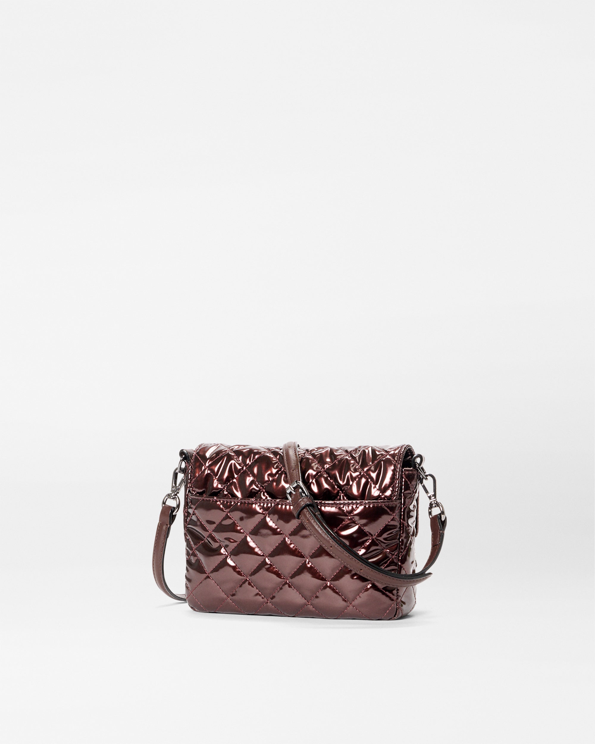 Bordeaux Lacquer Small Crosby Lock Crossbody