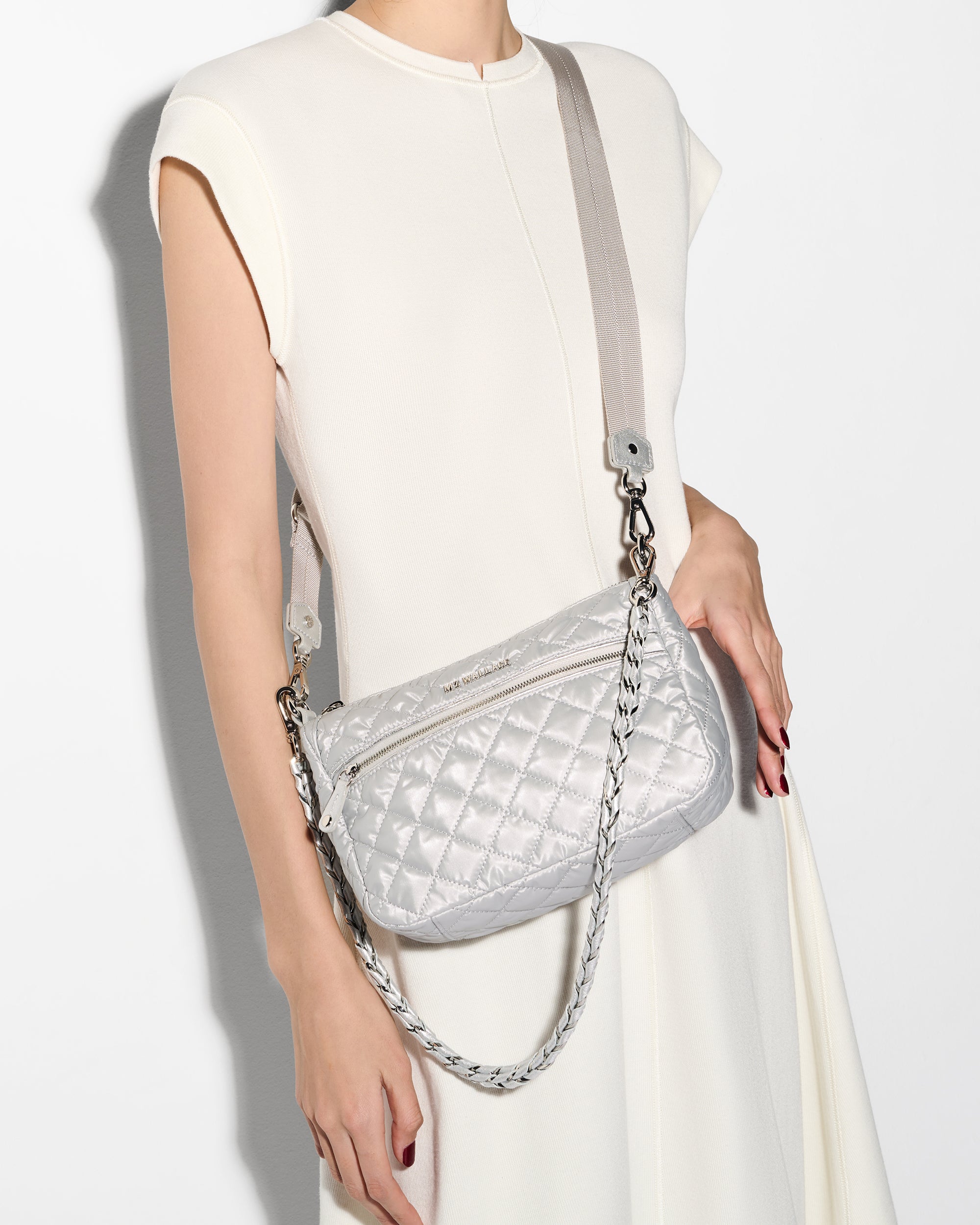 Oyster Metallic Crosby Ella Crossbody