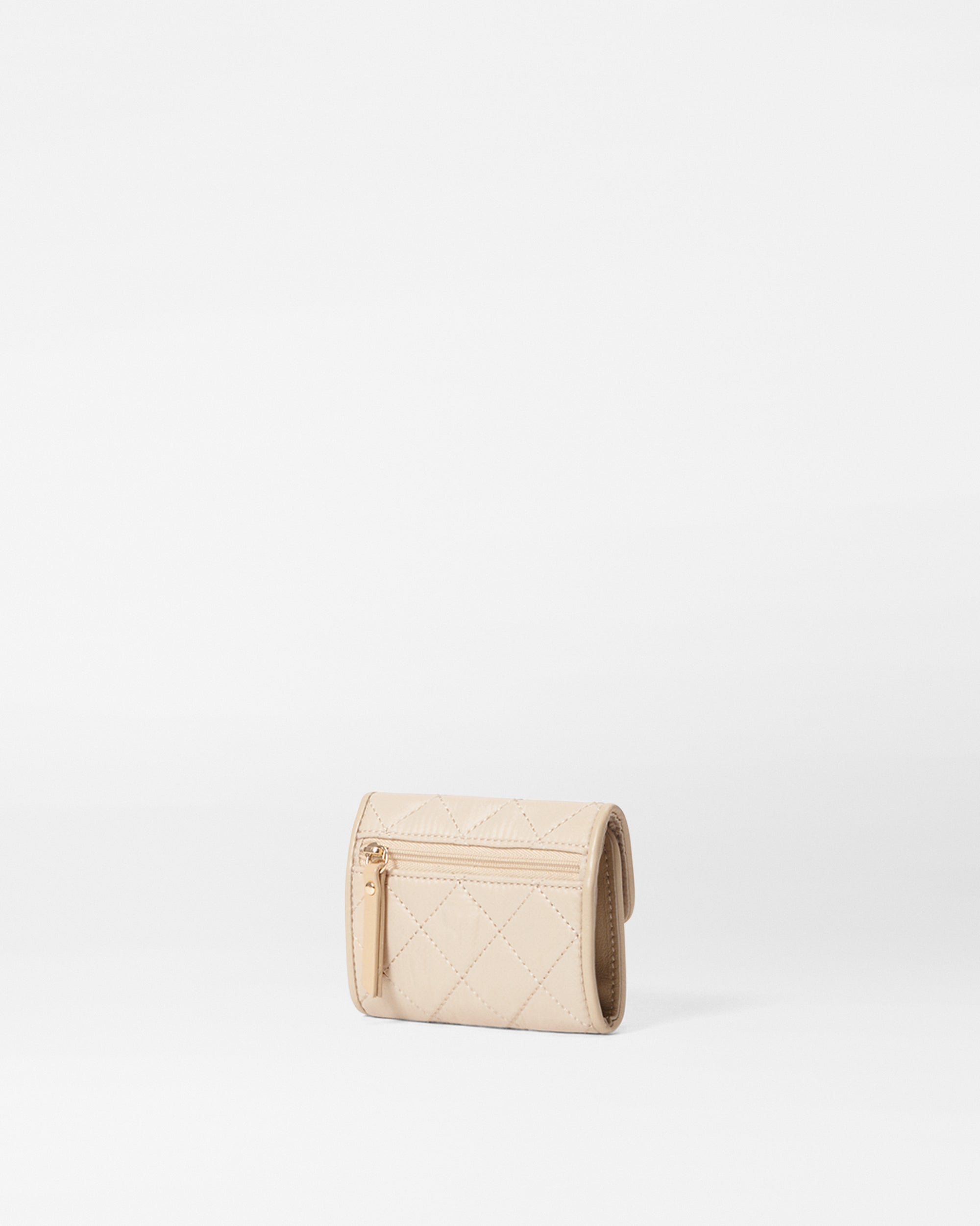 Back view of MZ Wallace Beige Small Wallet