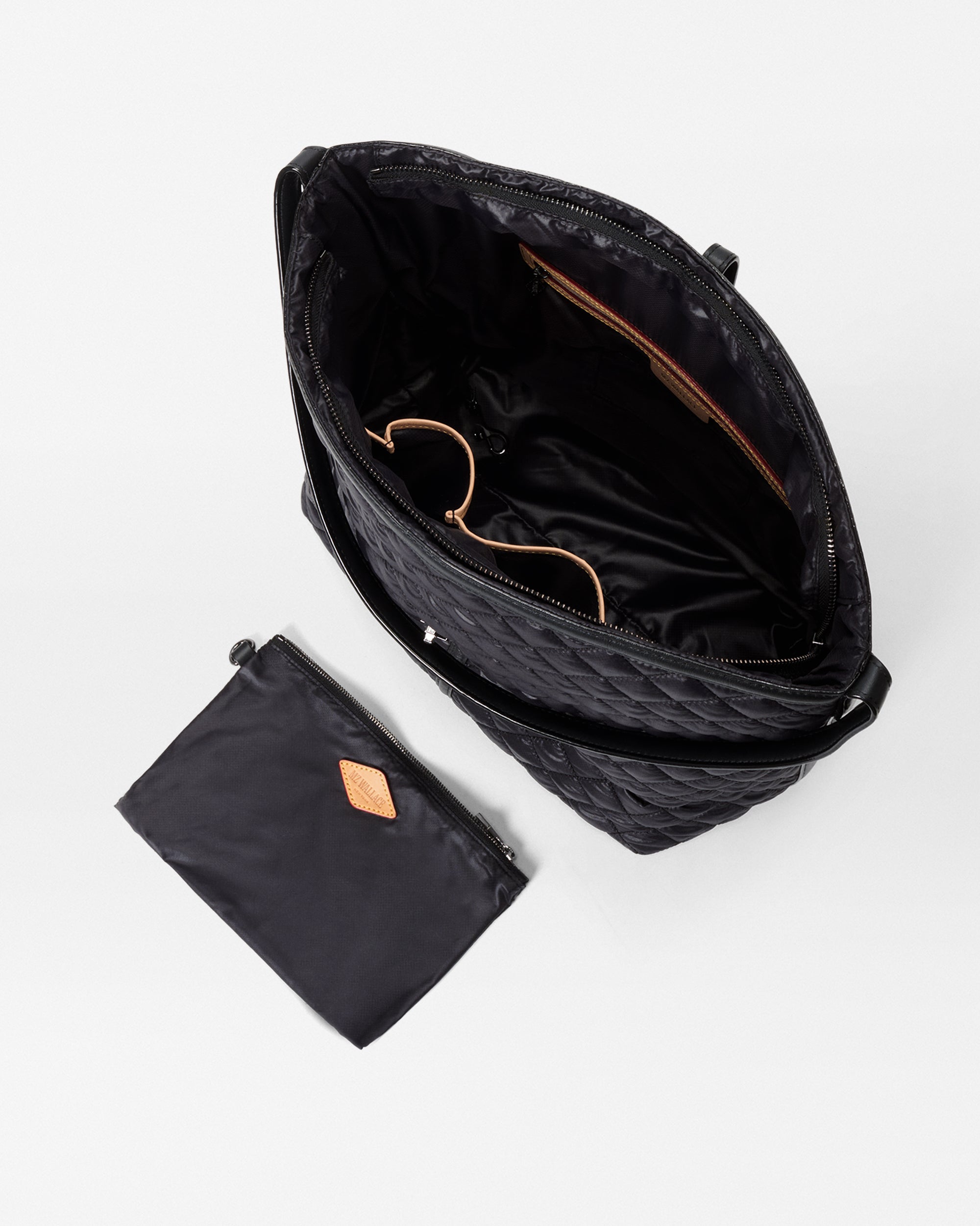 Open Large Astor Hobo - Large Black Hobo Bag with accessories
