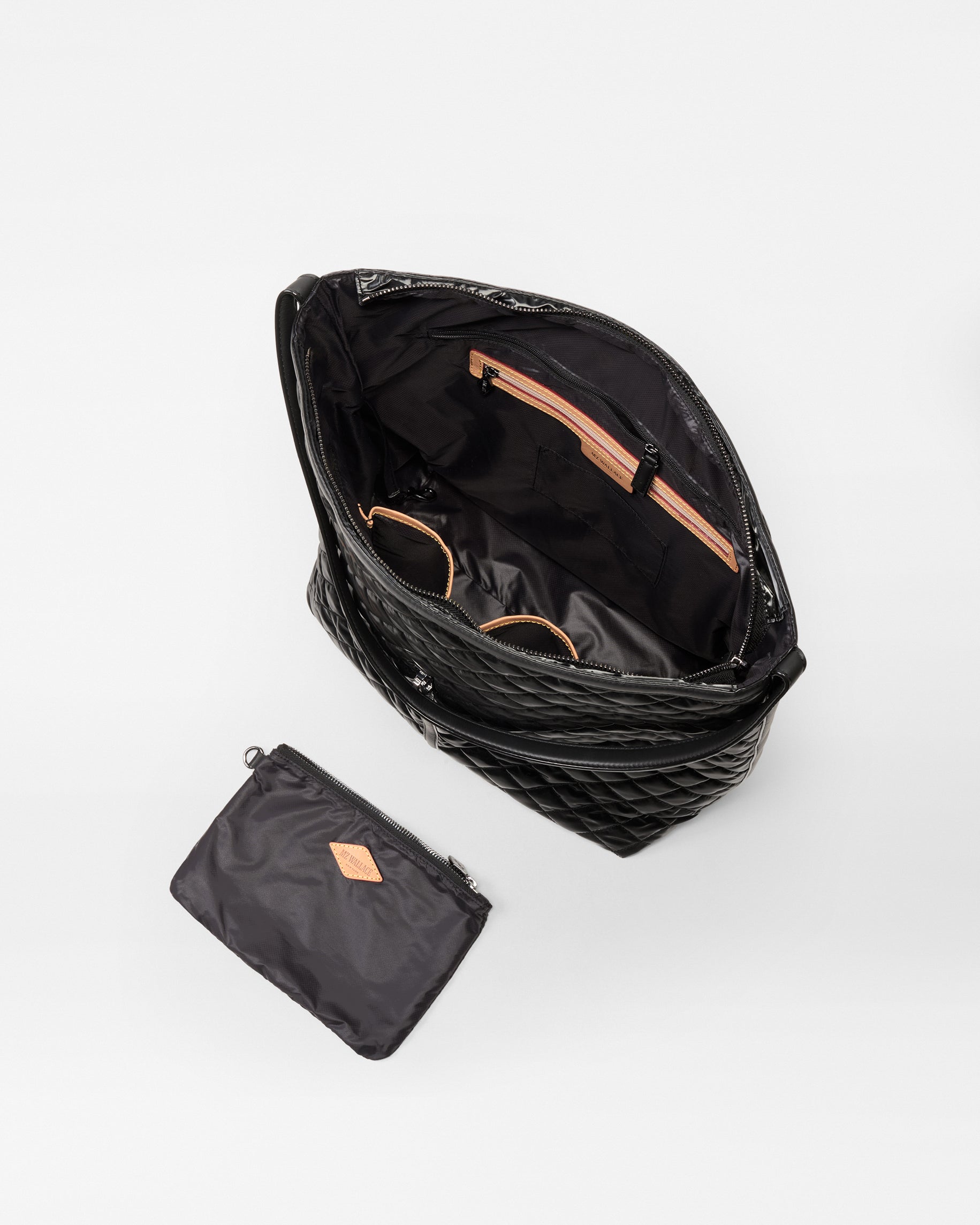 Black Liquid Large Astor Hobo