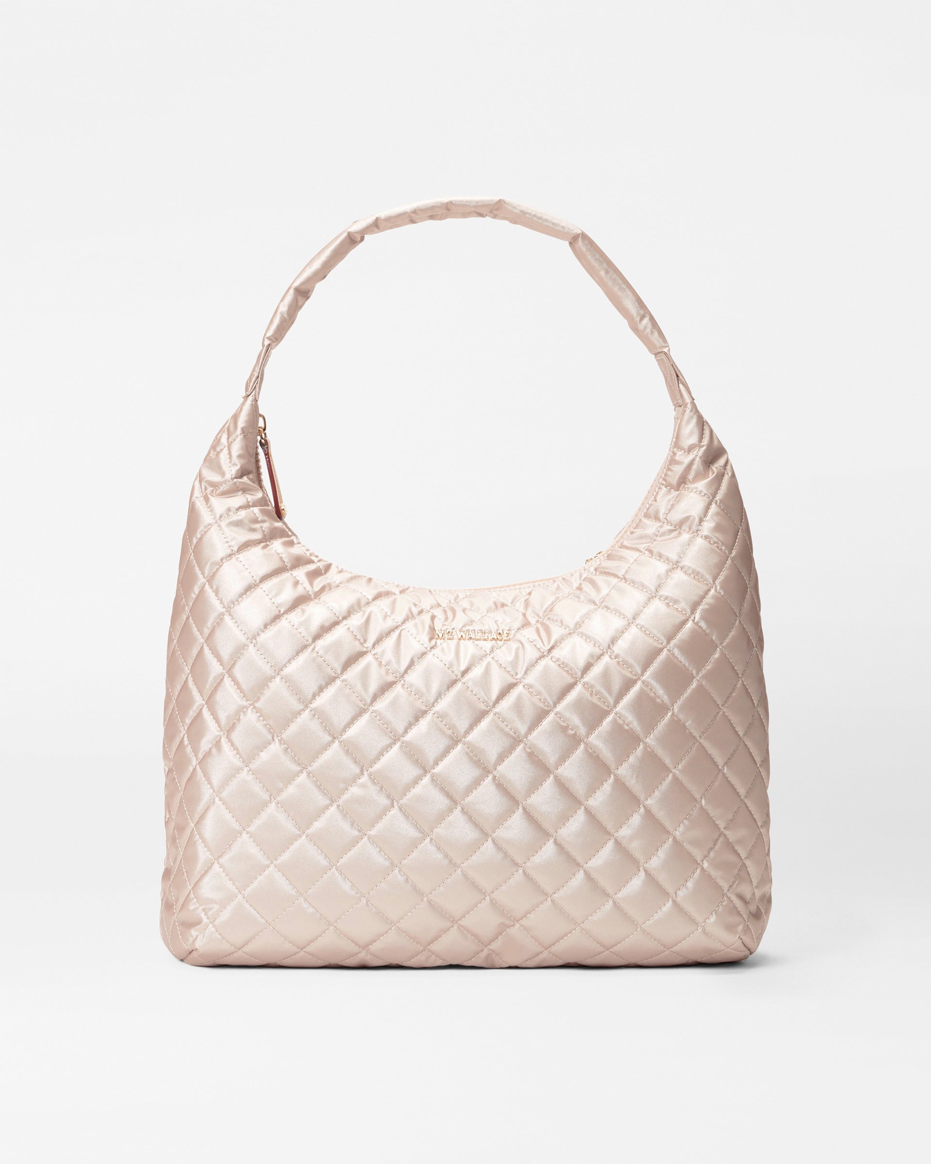 Pale Rose Gold Metallic Large Metro Shoulder Bag II