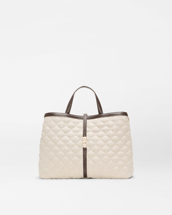 Sandy Linen Medium Astor Top Handle