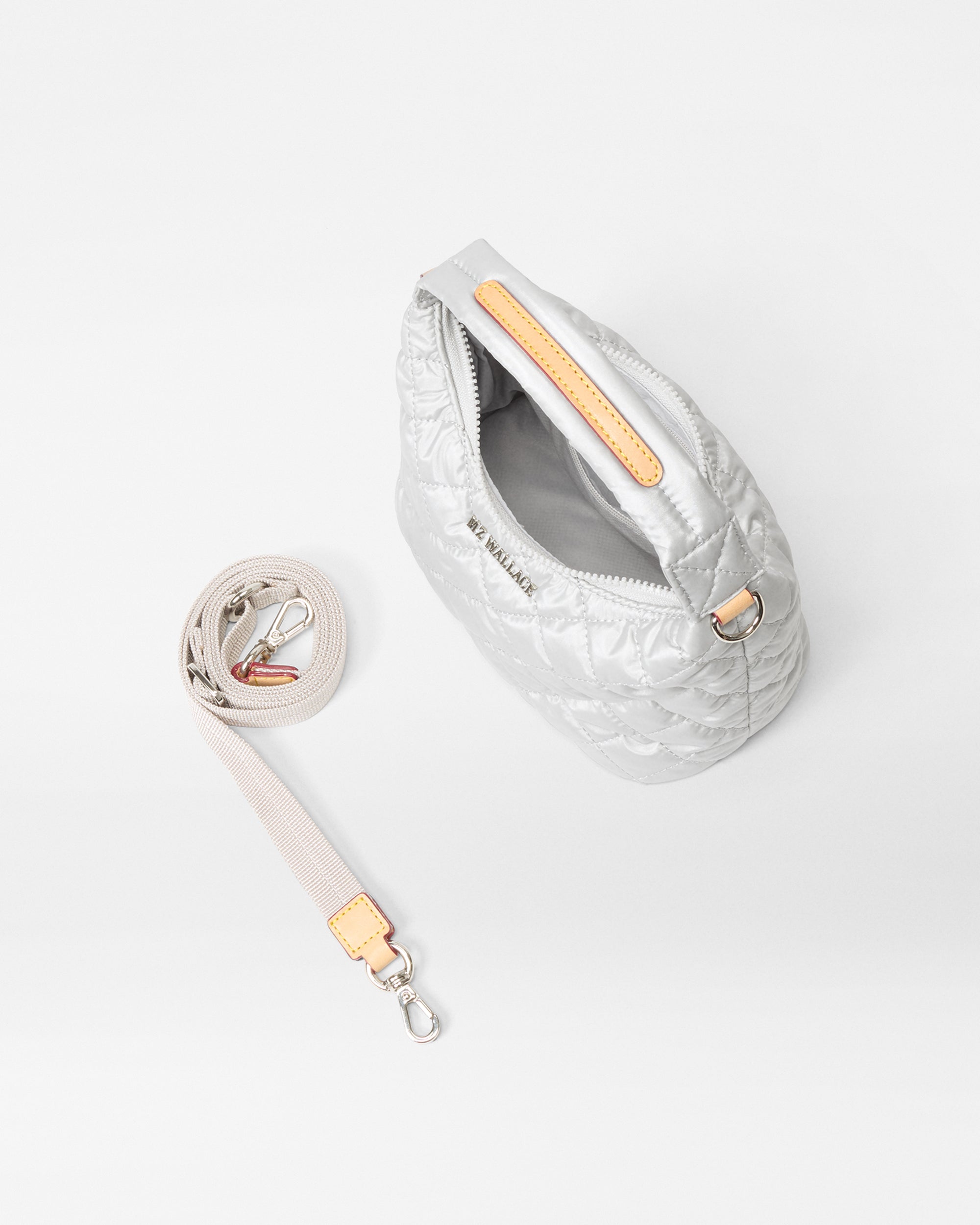 Oyster Metallic Mini Metro Hobo