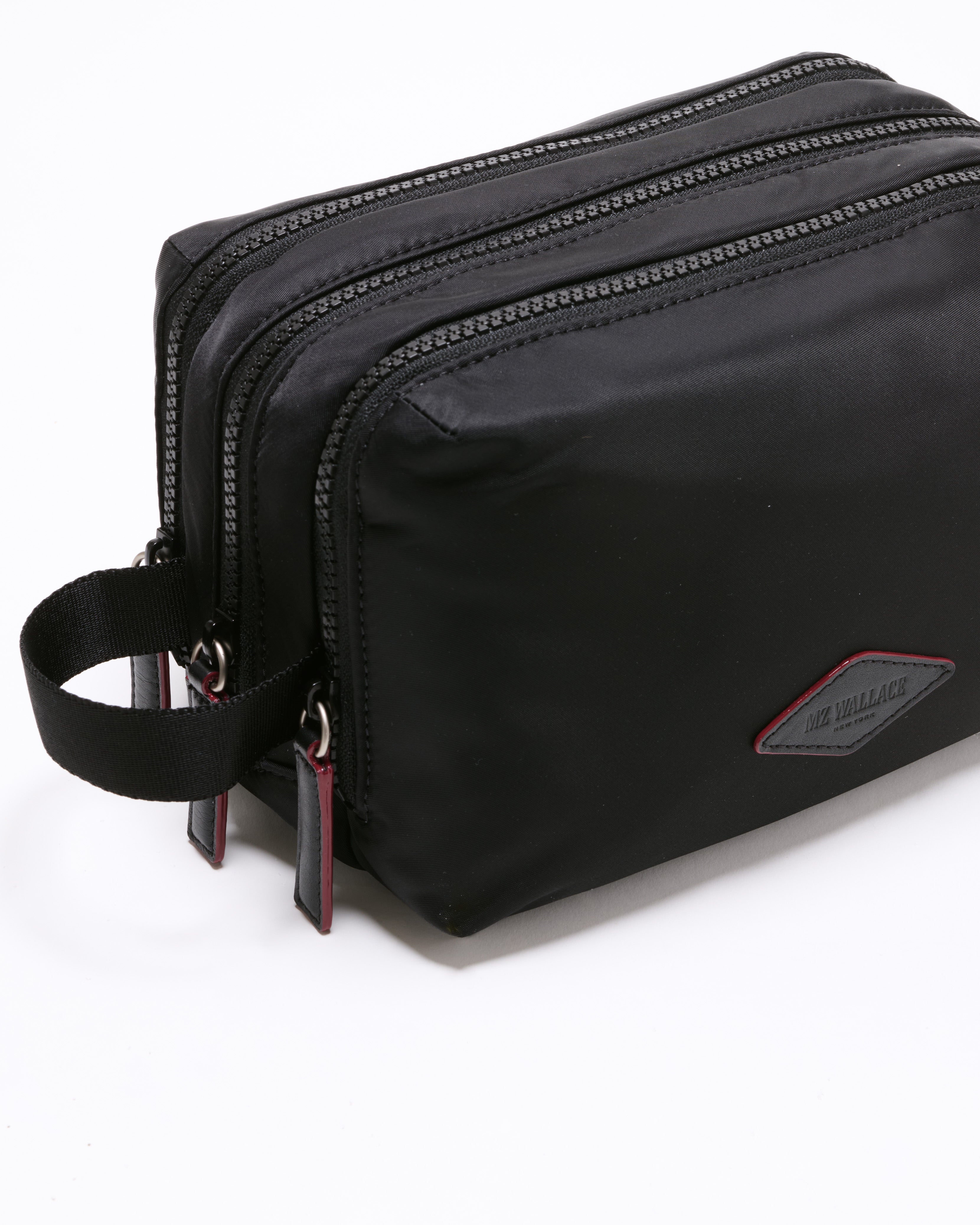 Black Triple Zip Dopp Kit