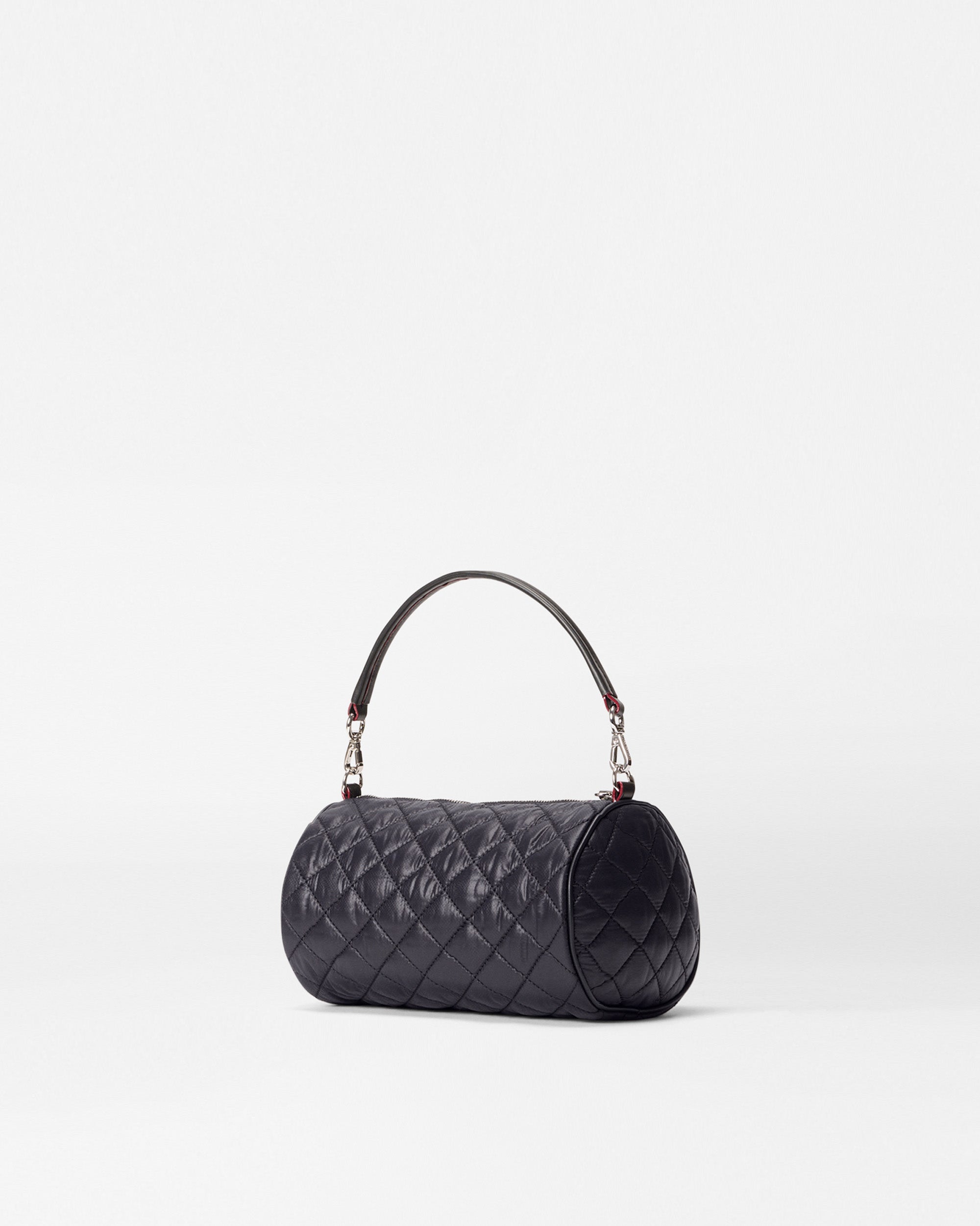 Black Crossbody Barrel Bag