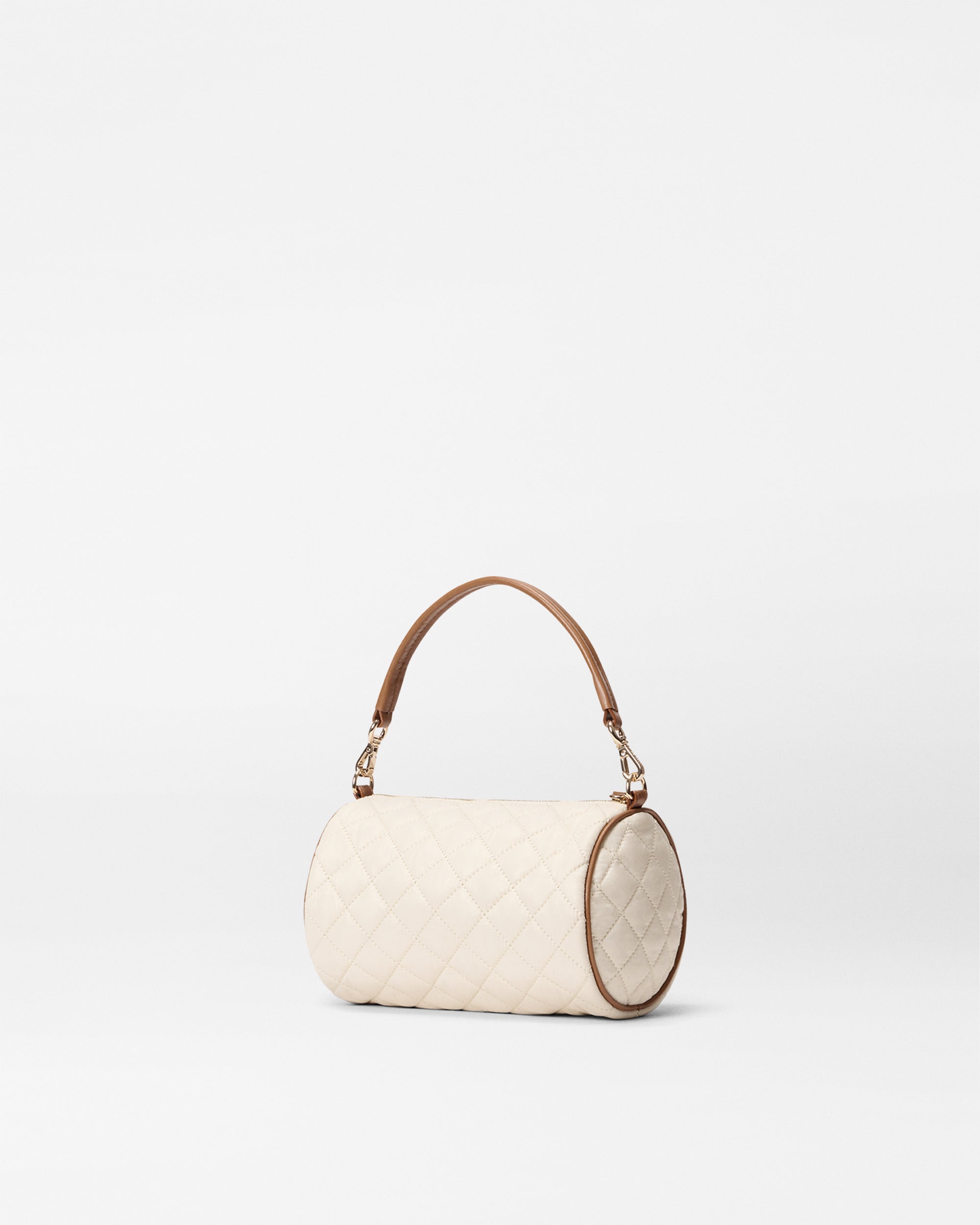 Sandshell with Brown Crosby Barrel Crossbody