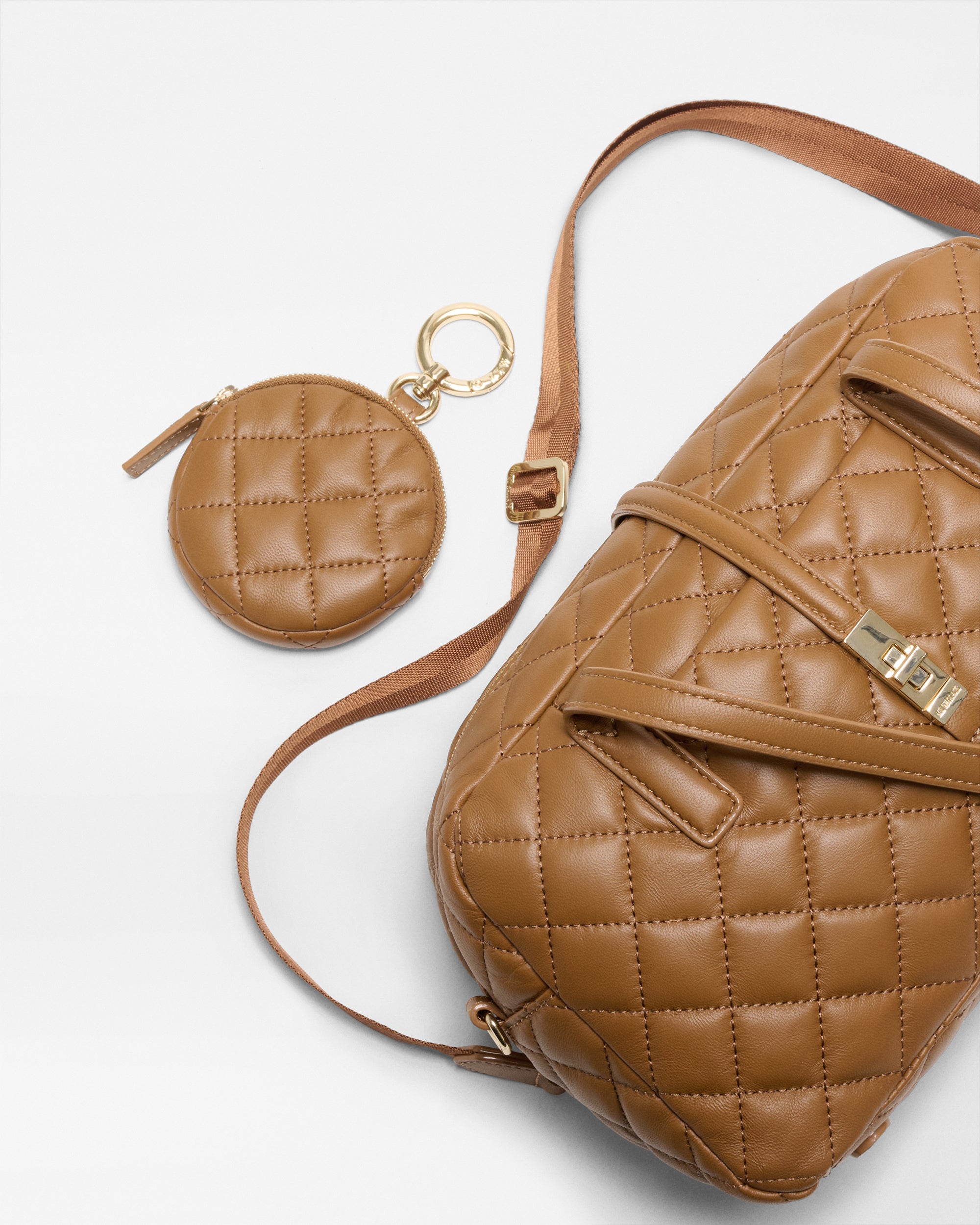 Caramel Leather Small Astor Satchel