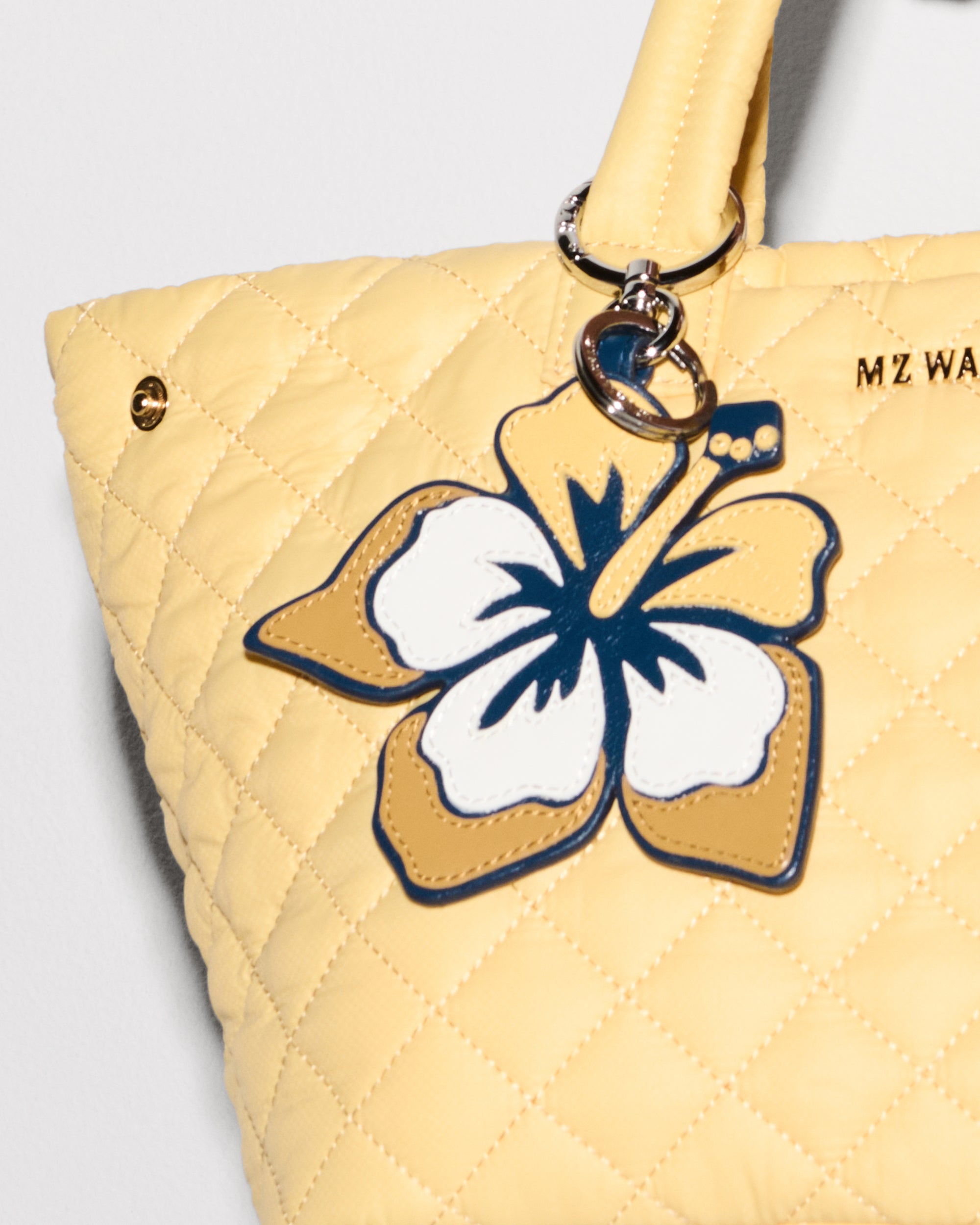Multi leather Hibiscus Charm