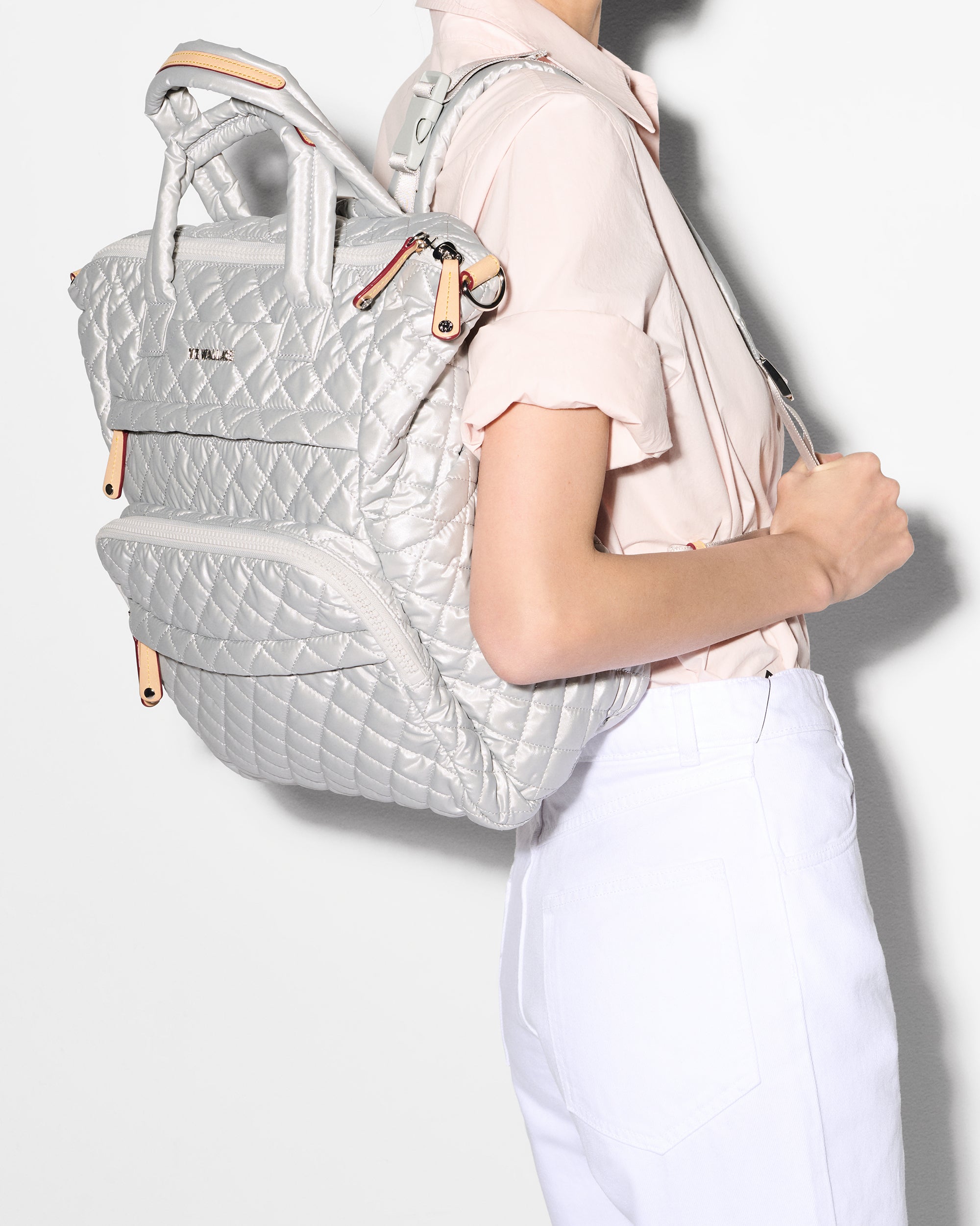 Oyster Metallic Medium Utility Backpack
