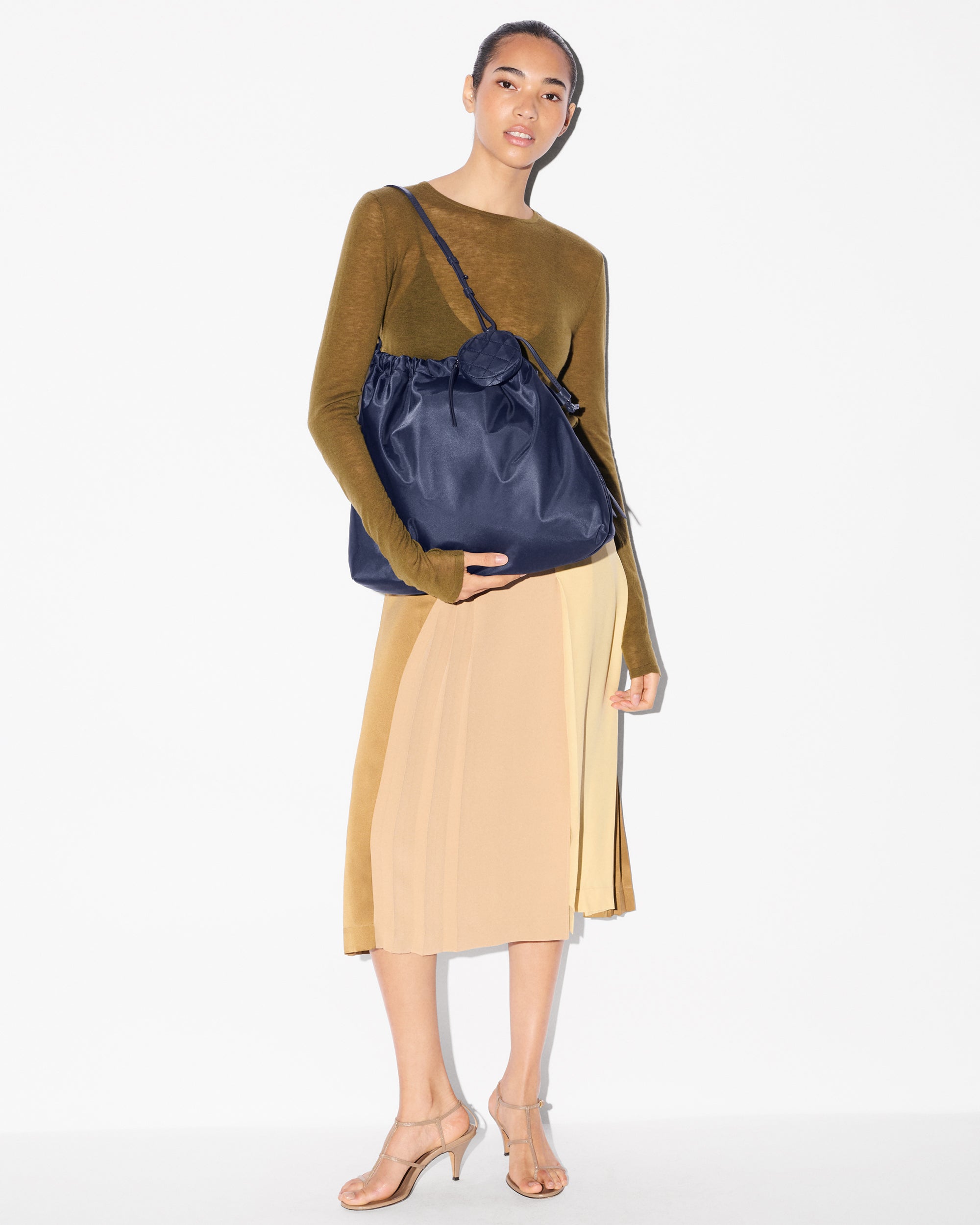 Navy Blue Slouchy Bag | MZ Wallace