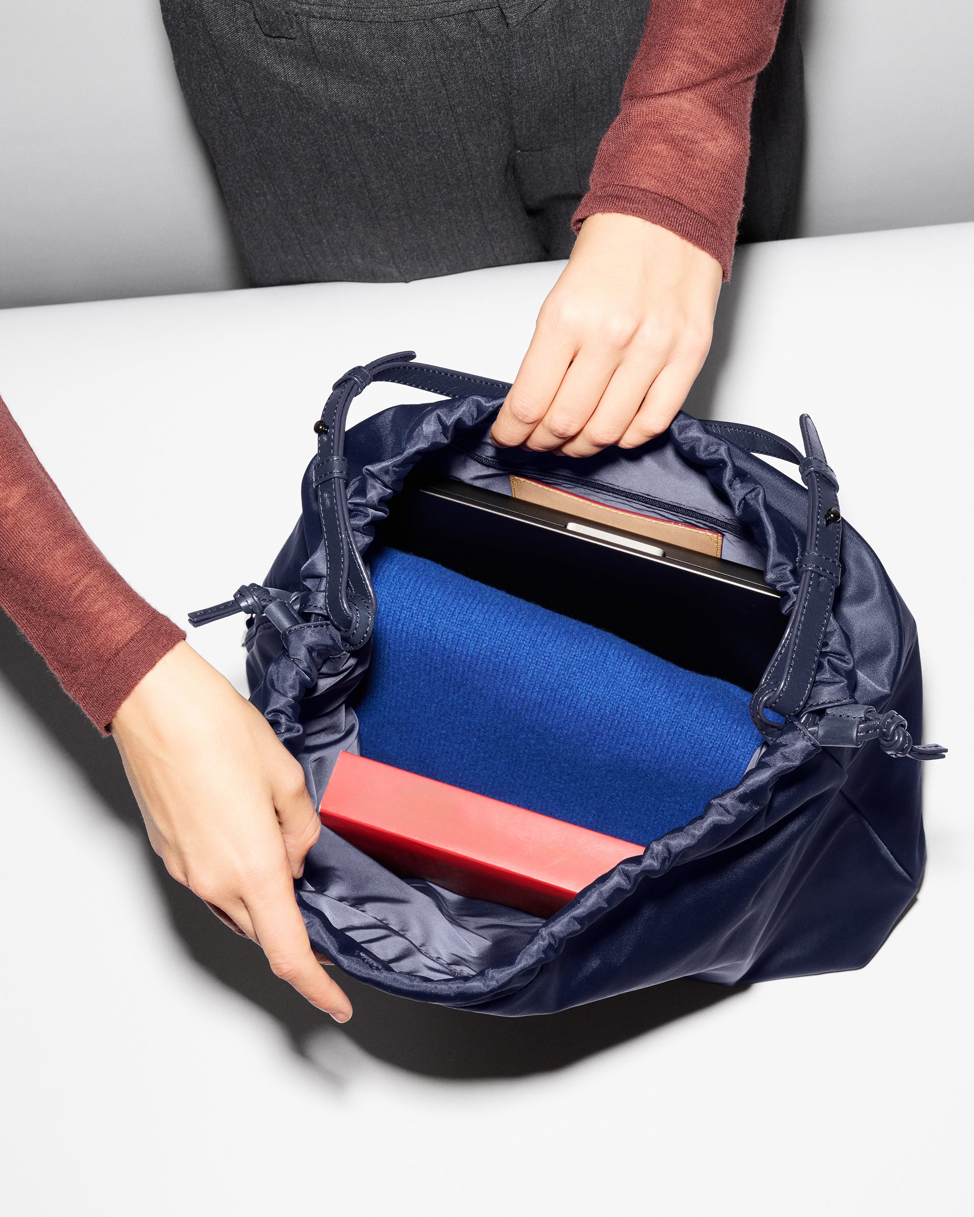 Navy Blue Slouchy Bag | MZ Wallace