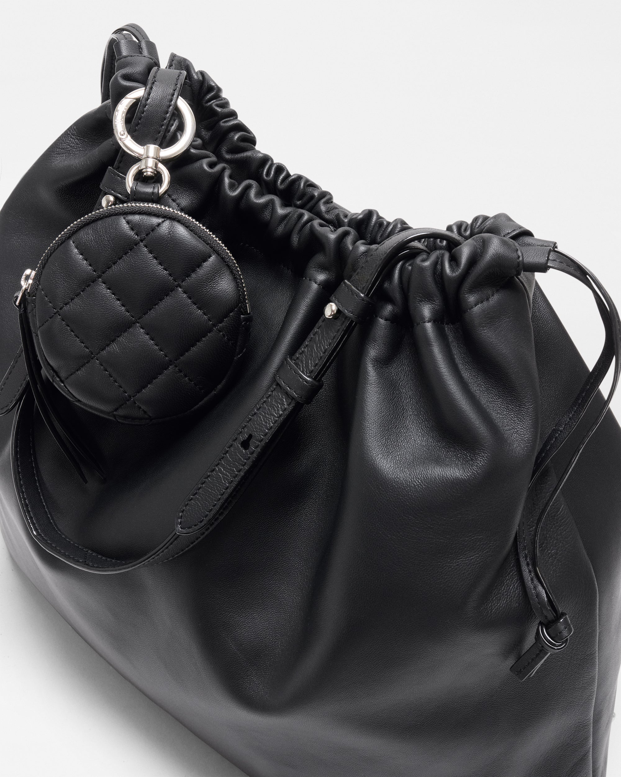 Black Leather Waverly Shoulder