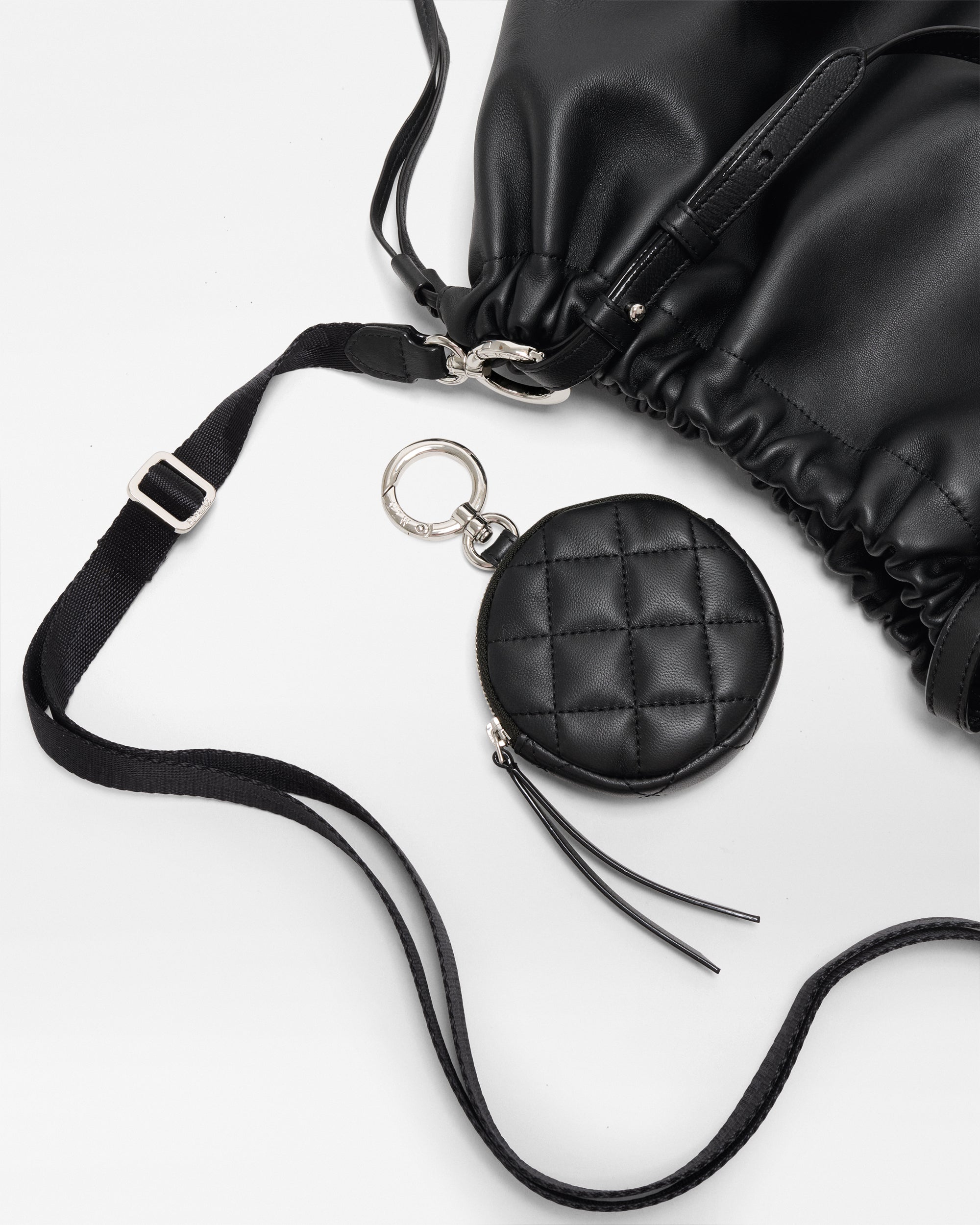 Black Leather Waverly Shoulder