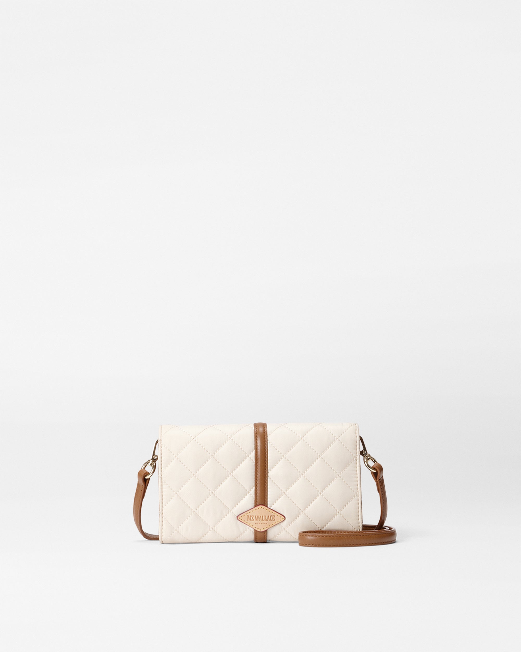 Sandshell with Brown Astor Convertible Crossbody (Fabric)