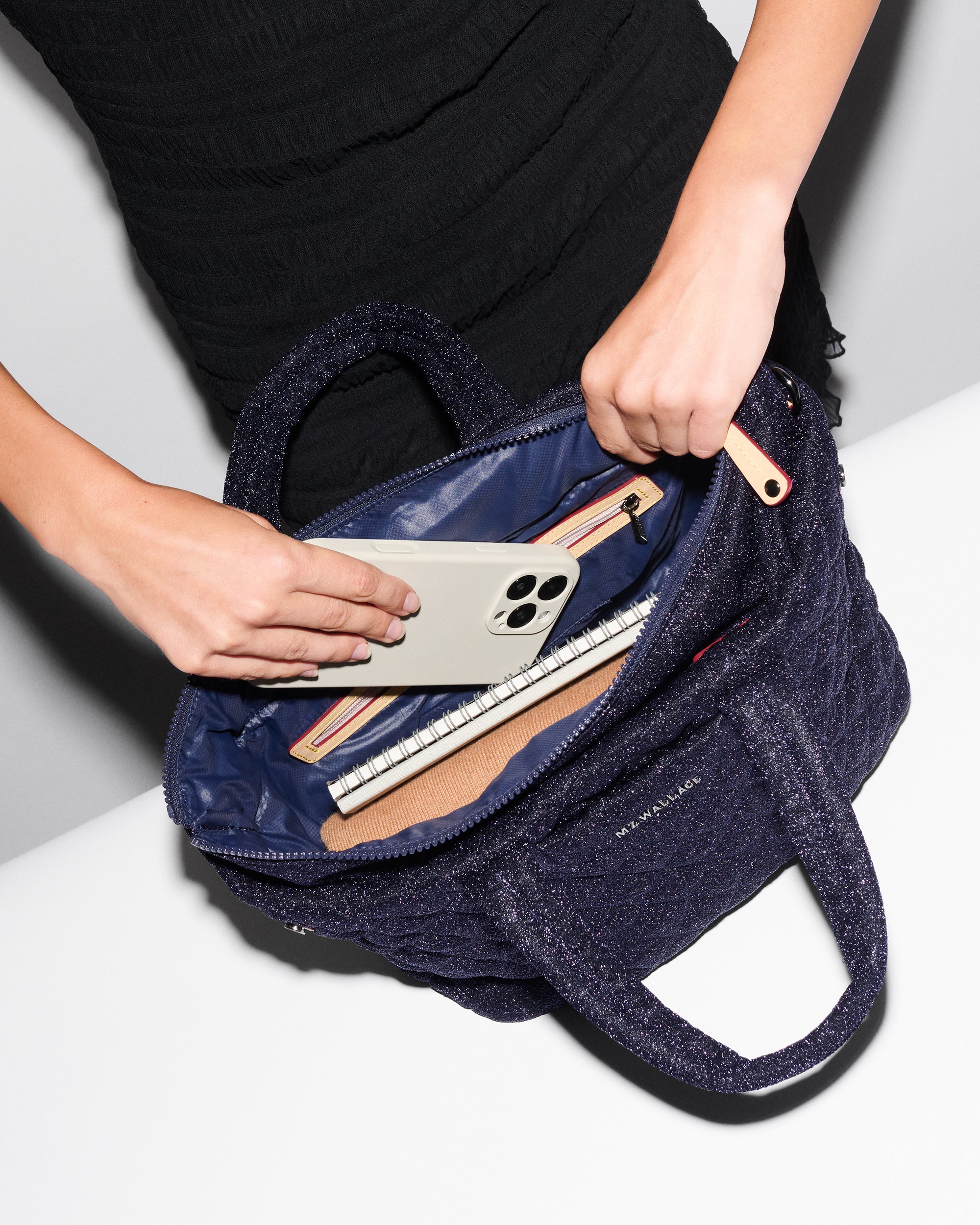 Midnight Shimmer Small Metro City Tote