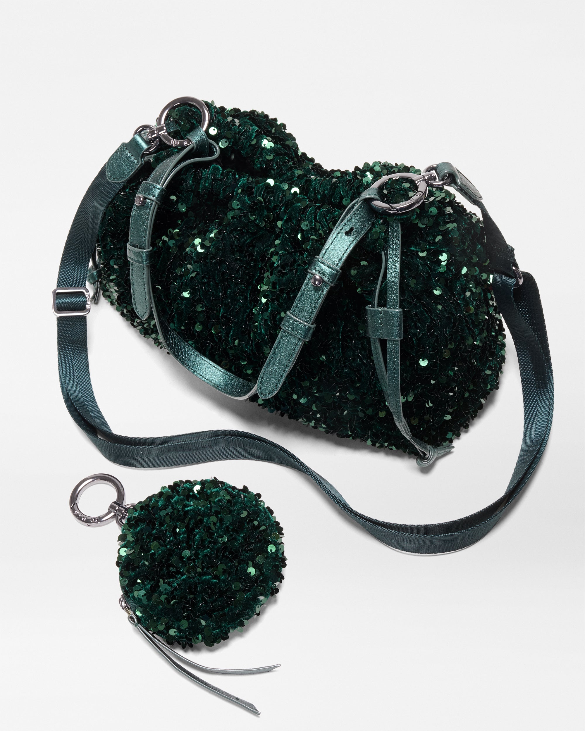 Mallard Sequin Small Waverly Shoulder