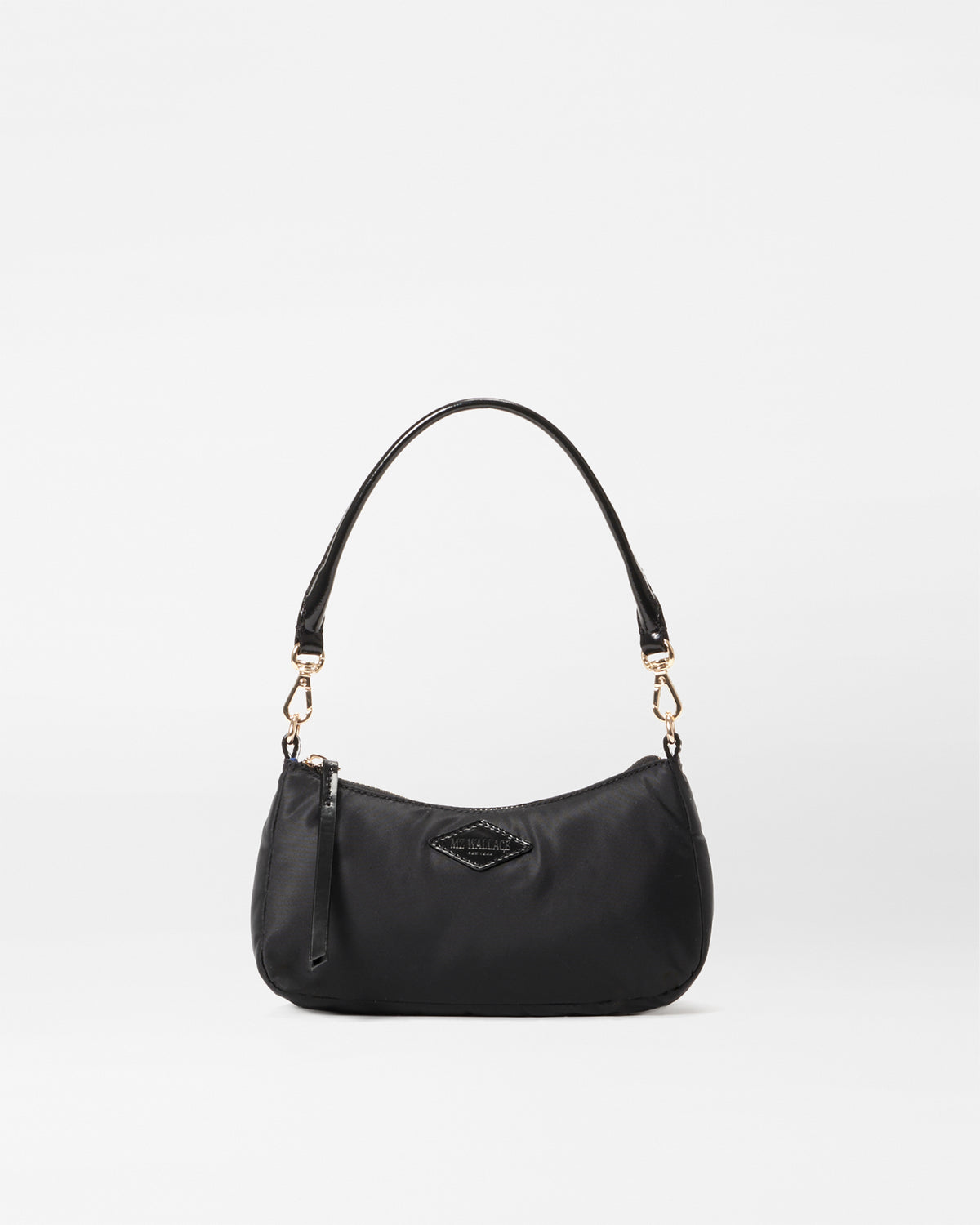 Women's Black Woven Shoulder Bag – Small Crossbody Purse In Vegan Leather, Classic & Elegant 8 thumbnail image